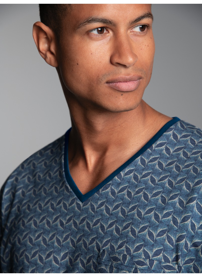 Trigema Pyjama »TRIGEMA Nachthemd mit Allover-Blätter-Muster« 1 Stk. tlg.,