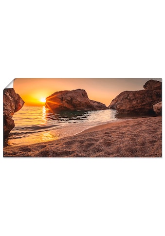 Artland Wandbild »Sonnenuntergang und Strand«, Strand, (1 St.), in vielen Größen &... kaufen