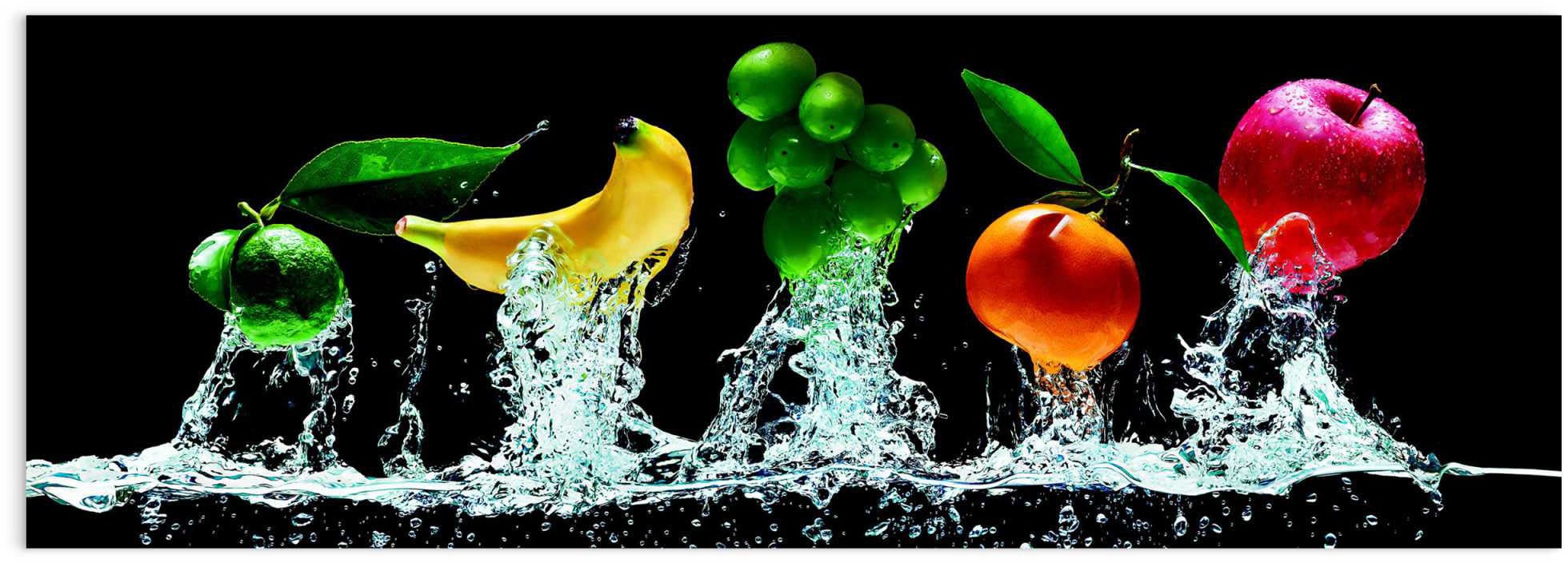 Reinders! Glasbild »Glasbild Tutti Frutti Obst - Wasser - Farbenfroh«, Obst,  (1 St.) auf Rechnung kaufen