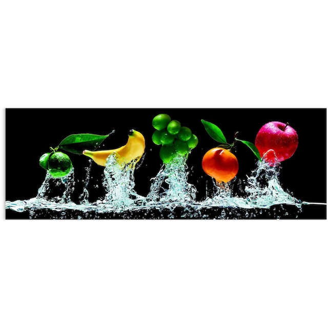Reinders! Glasbild »Glasbild Tutti Frutti Obst - Wasser - Farbenfroh«, Obst,  (1 St.) auf Rechnung kaufen