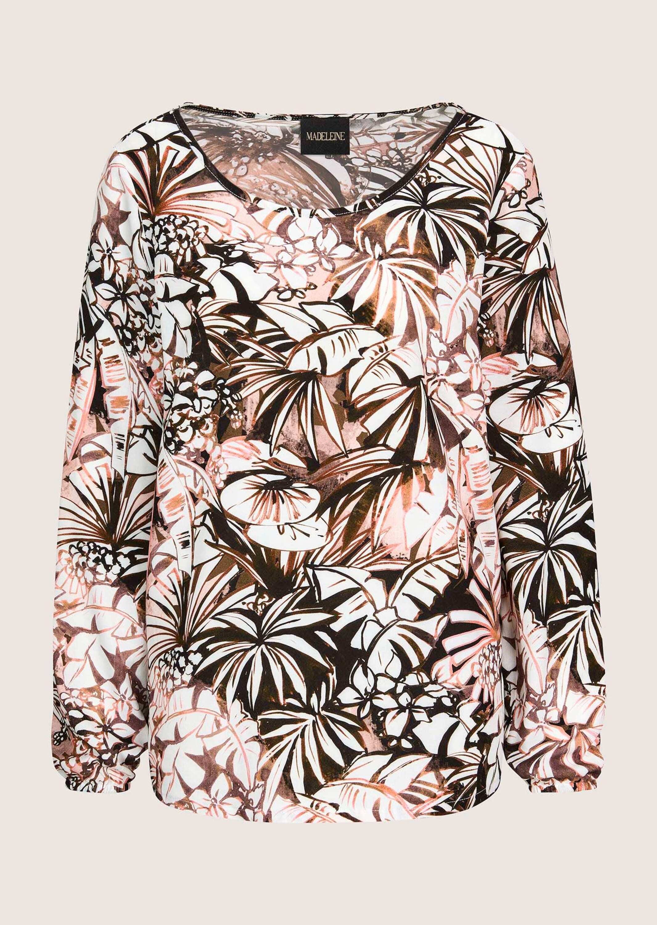 MADELEINE Langarmbluse »Bluse Langarm Bluse mit Blätterprint«