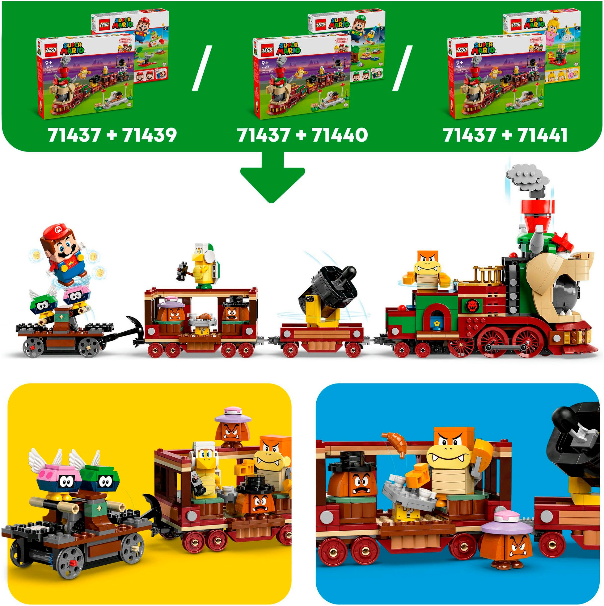 LEGO® Konstruktionsspielsteine »Der Bowser-Schnellzug (71437), LEGO Super Mario«, (1392 St.), Made in Europe