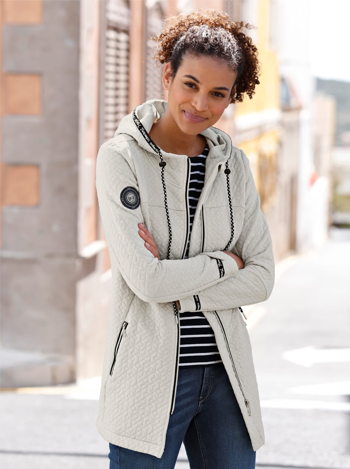 Casual Looks Shirtjacke »Jersey-Jacke«, (1 tlg.)