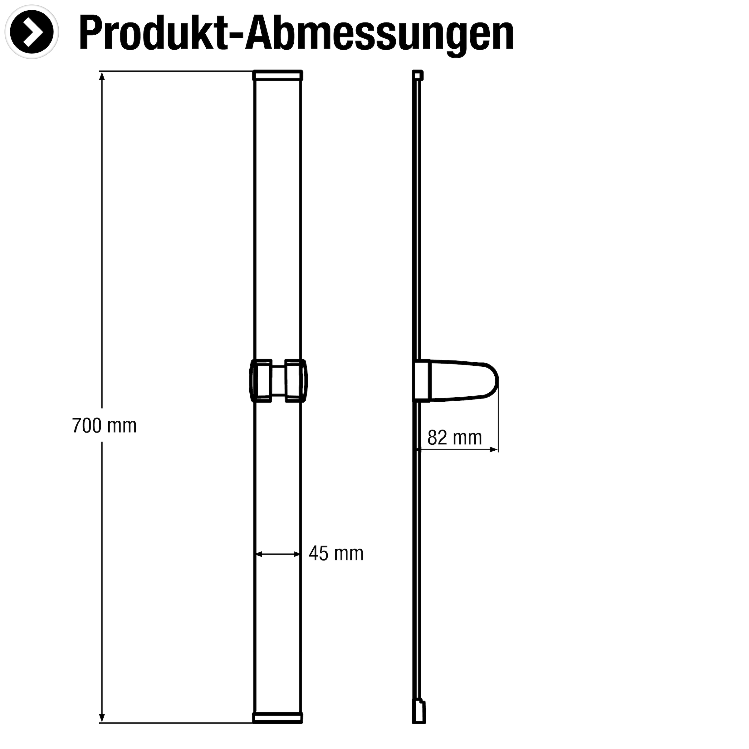 CORNAT Duschstange »Carpuso Duschschiene 70 cm chrom«