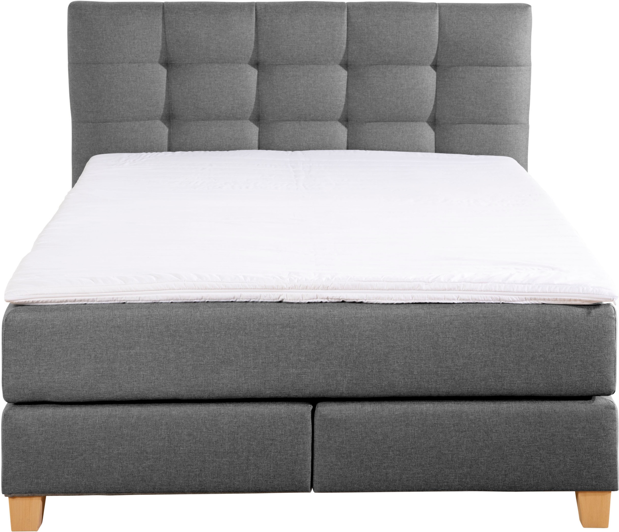 Home affaire Boxspringbett »Moulay«, inkl. Topper, in Überlänge 220 cm, 3 Härtegrade, auch in H4