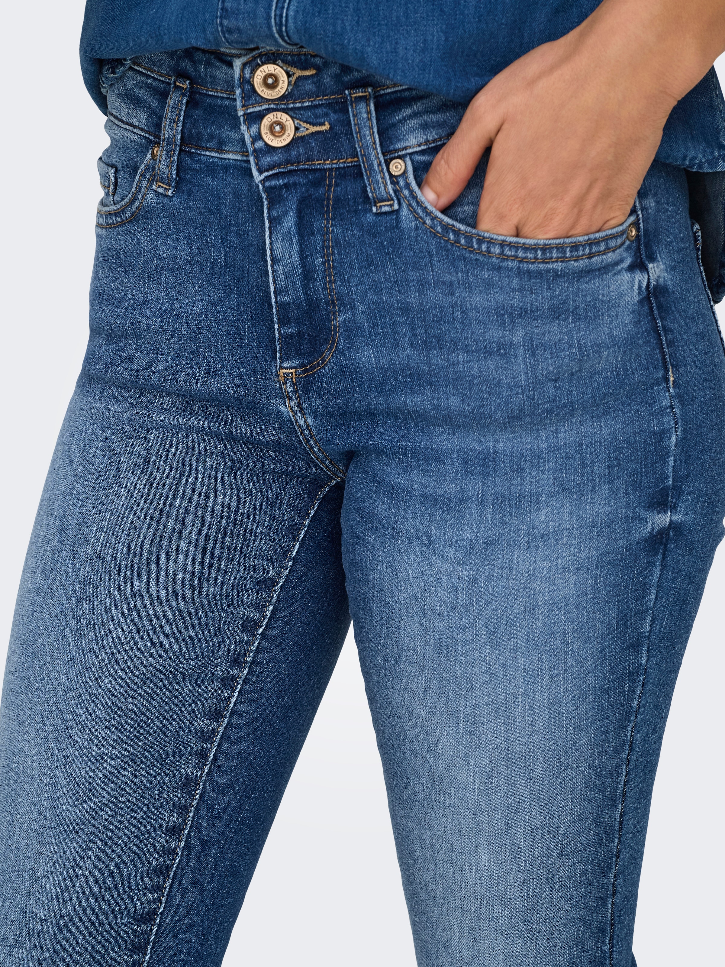ONLY Skinny-fit-Jeans »ONLBLUSH MID SK DB WAIST DNM TAI BOX X«