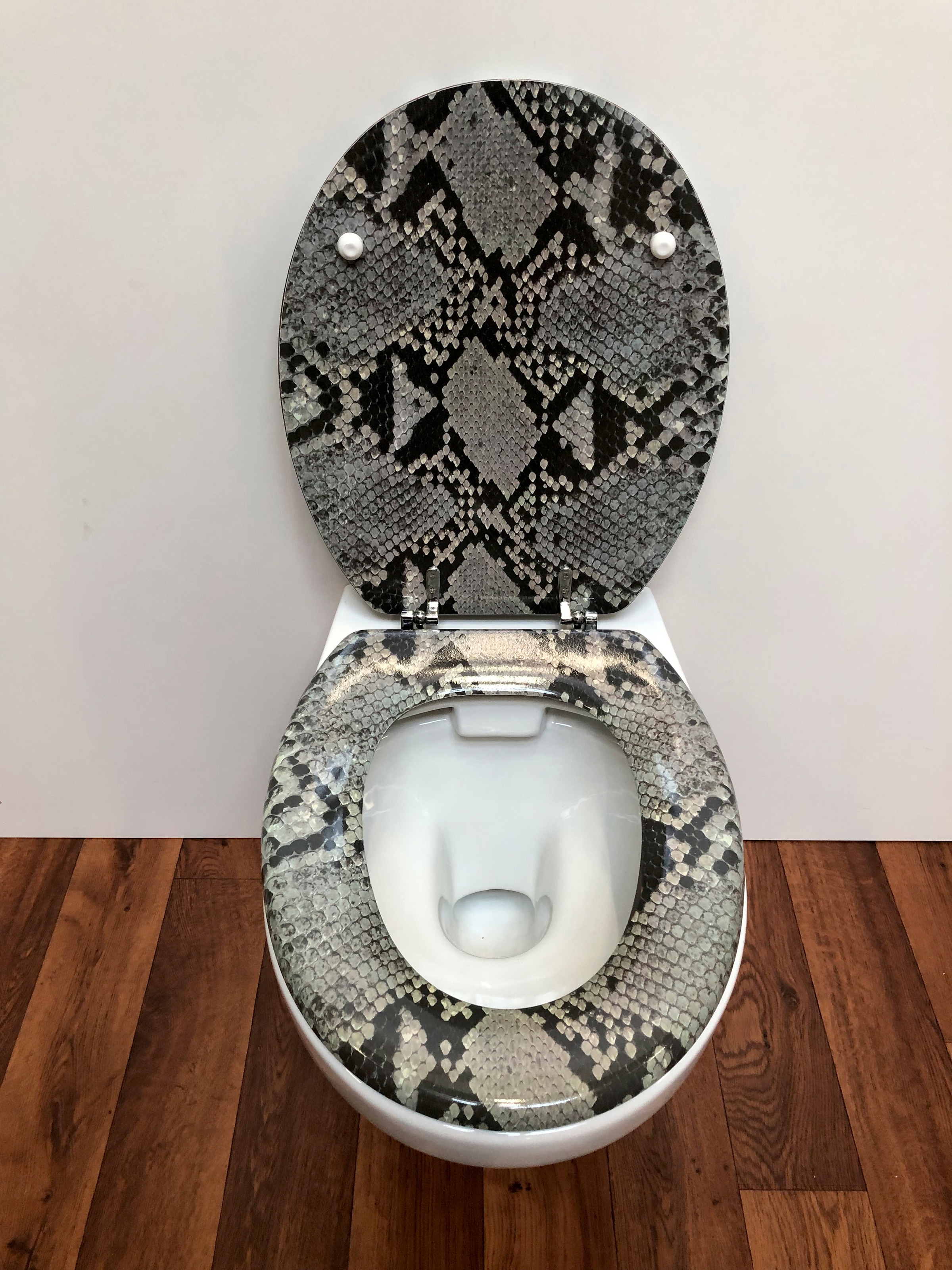 ADOB WC-Sitz »Schlange«, mit messingverchromten Scharnieren
