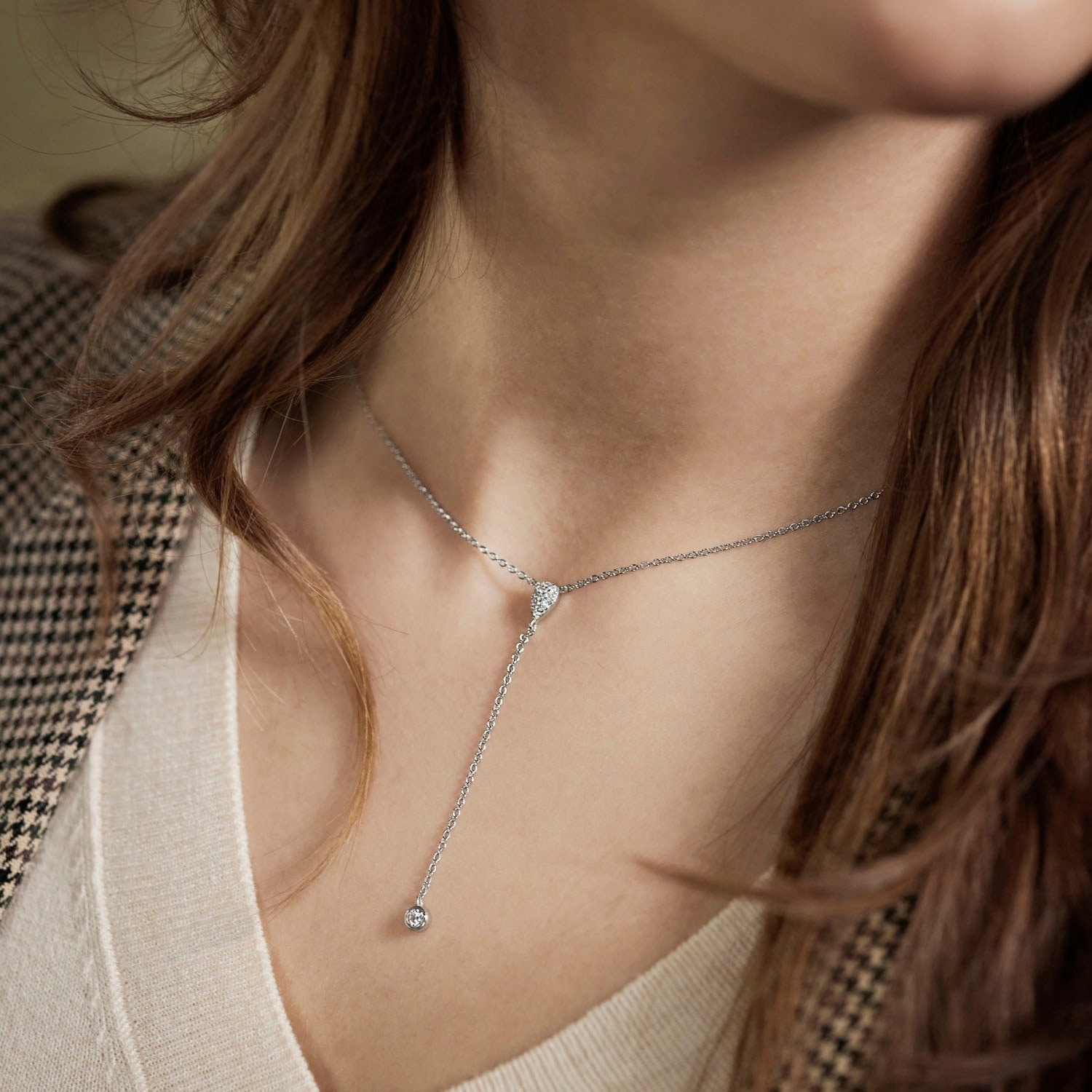 Amor Y-Kette »2039098«, mit Zirkonia (synth.)