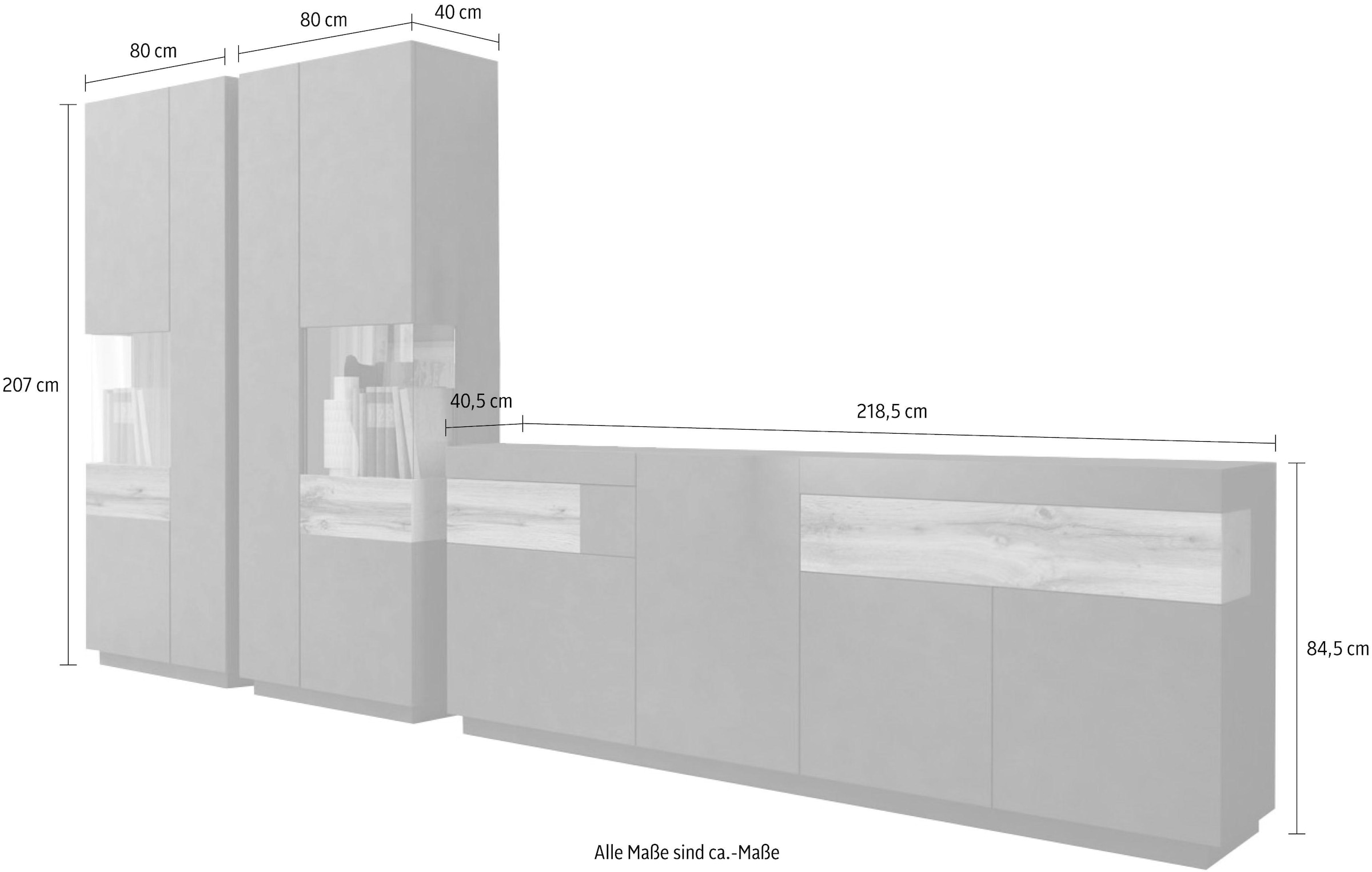 INOSIGN Wohnwand »SILKE«, (Set, 3 St.)