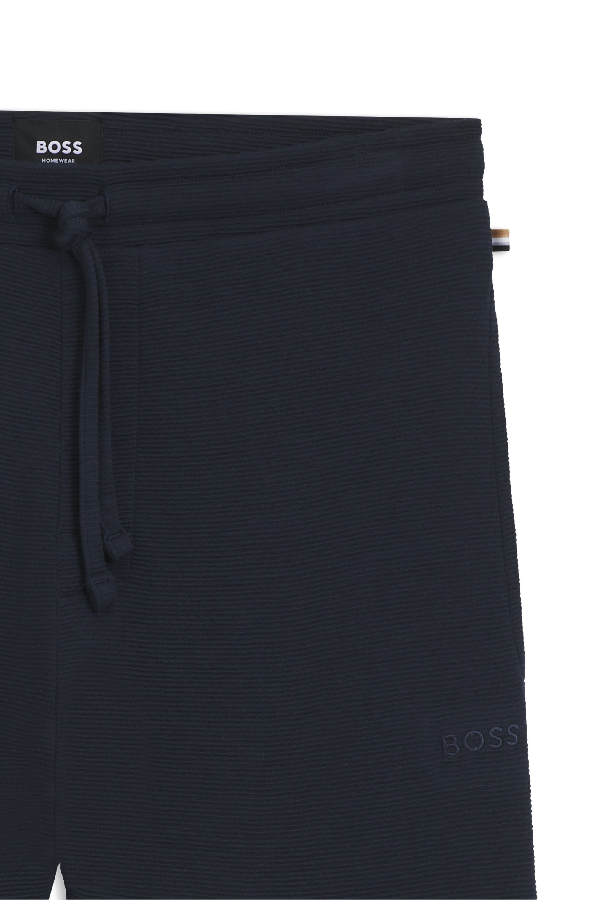 BOSS Pyjamahose »Rib Shorts«  mit feiner Struktur