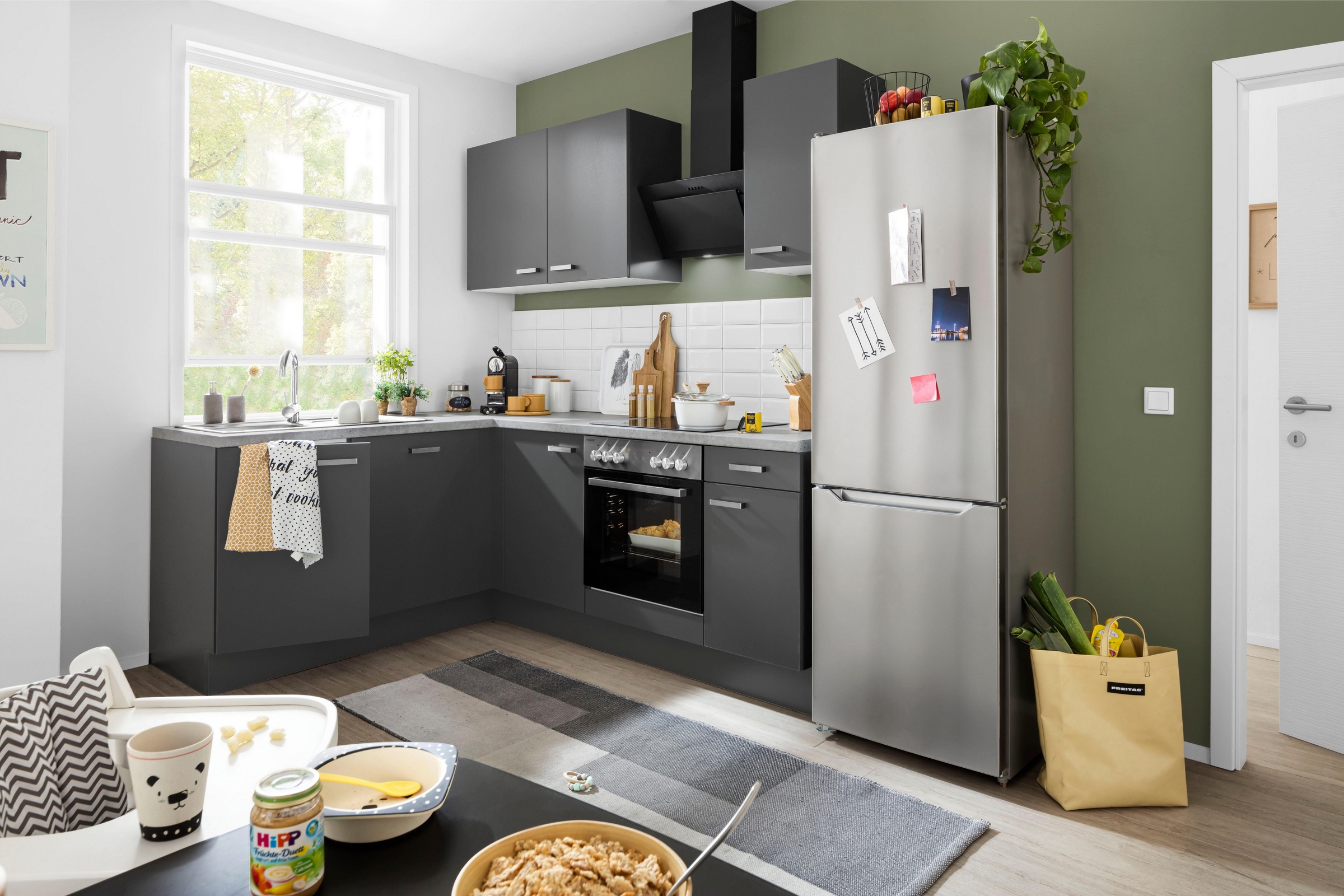 OPTIFIT Winkelküche »Parma«, ohne E-Geräte, Stellbreite 215x175 cm