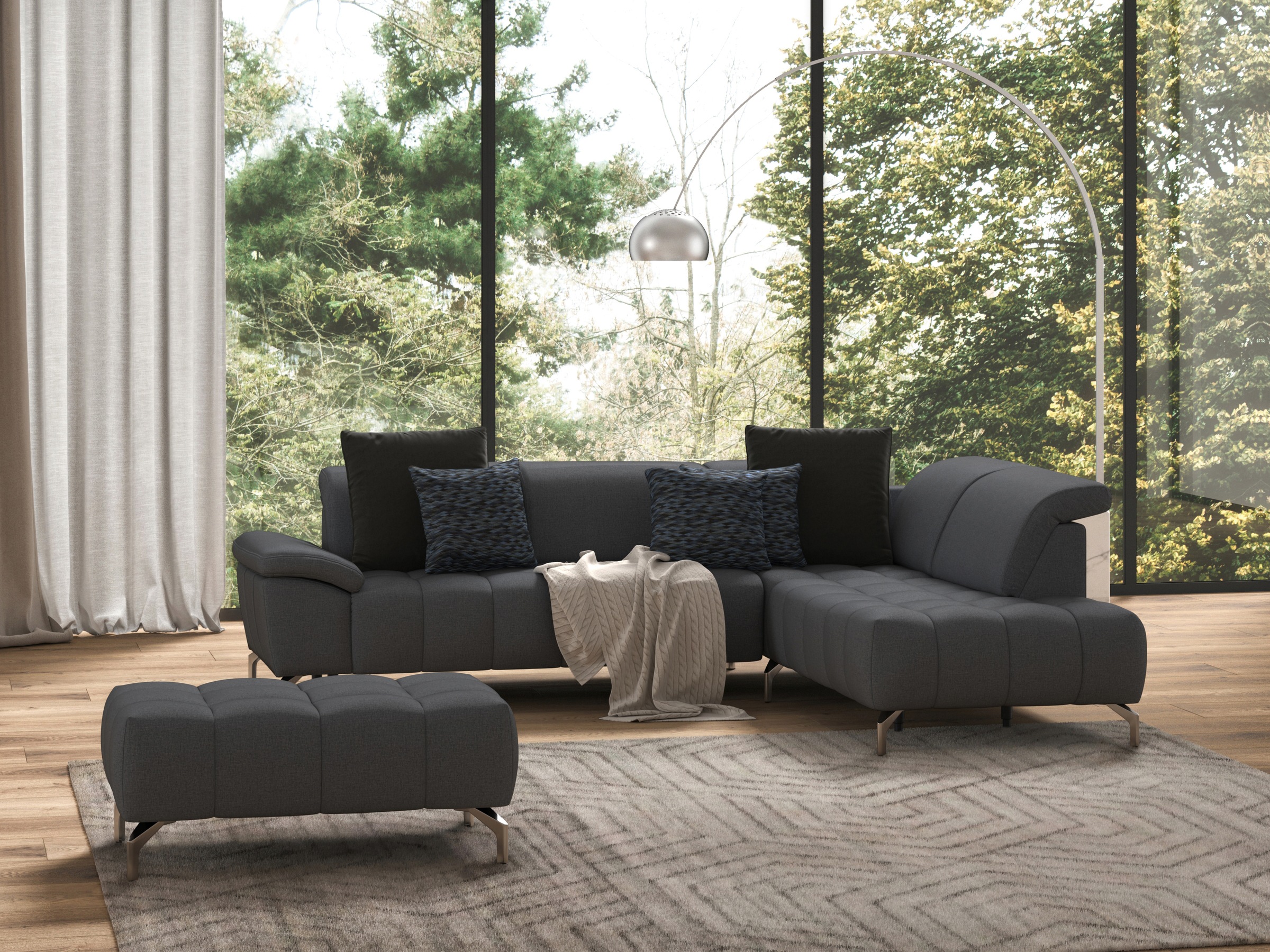 sit&more Hocker »Cool«, mit silberfarbenen Füßen