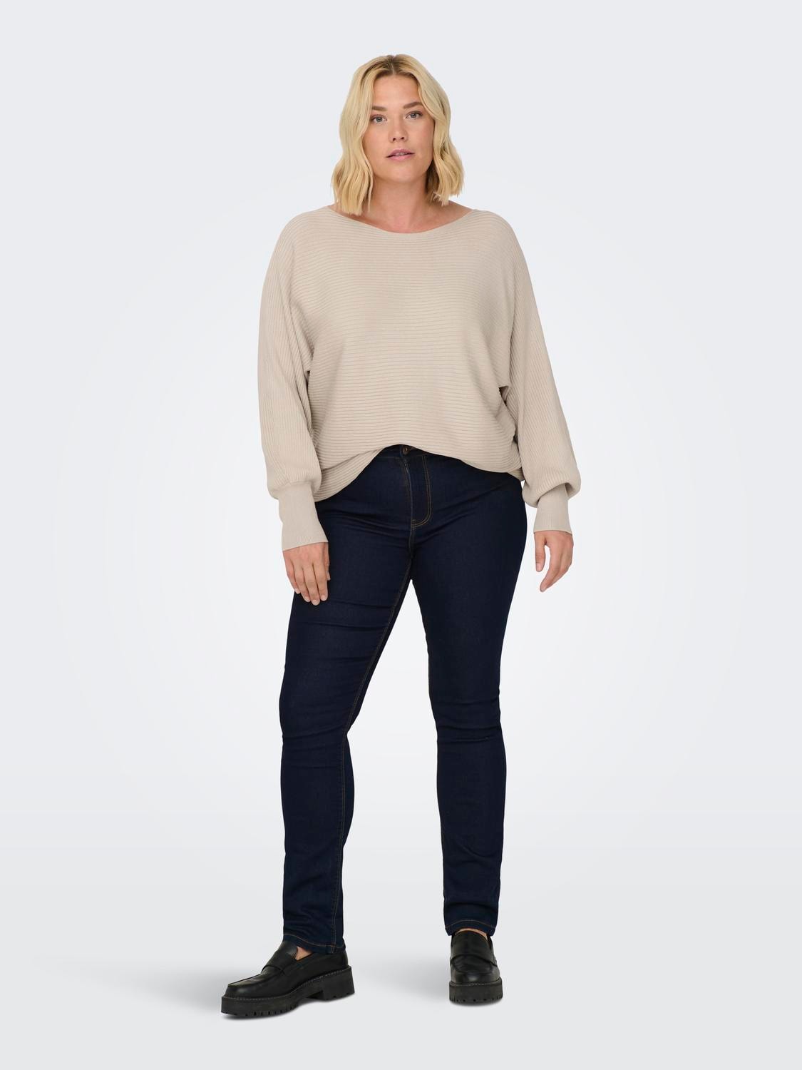 ONLY CARMAKOMA Strickpullover »CARNEW ADALINE LIFE L/S PULLOVER KNT«