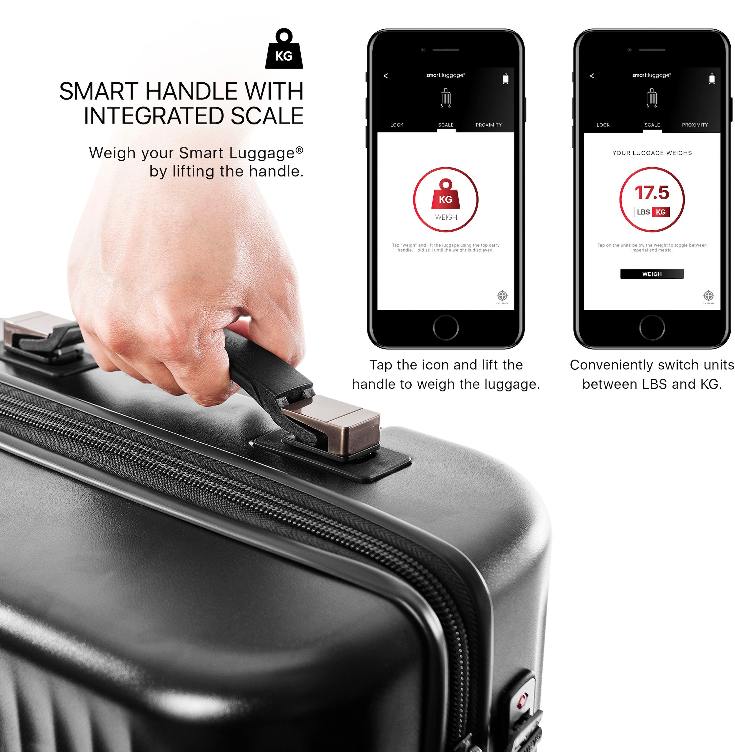 Heys Hartschalen-Trolley »Smart Luggage® silber, 53 cm«, 4 Rollen, Handgepäck vollständig venetztes High-End-Gepäck mit App-Funktion