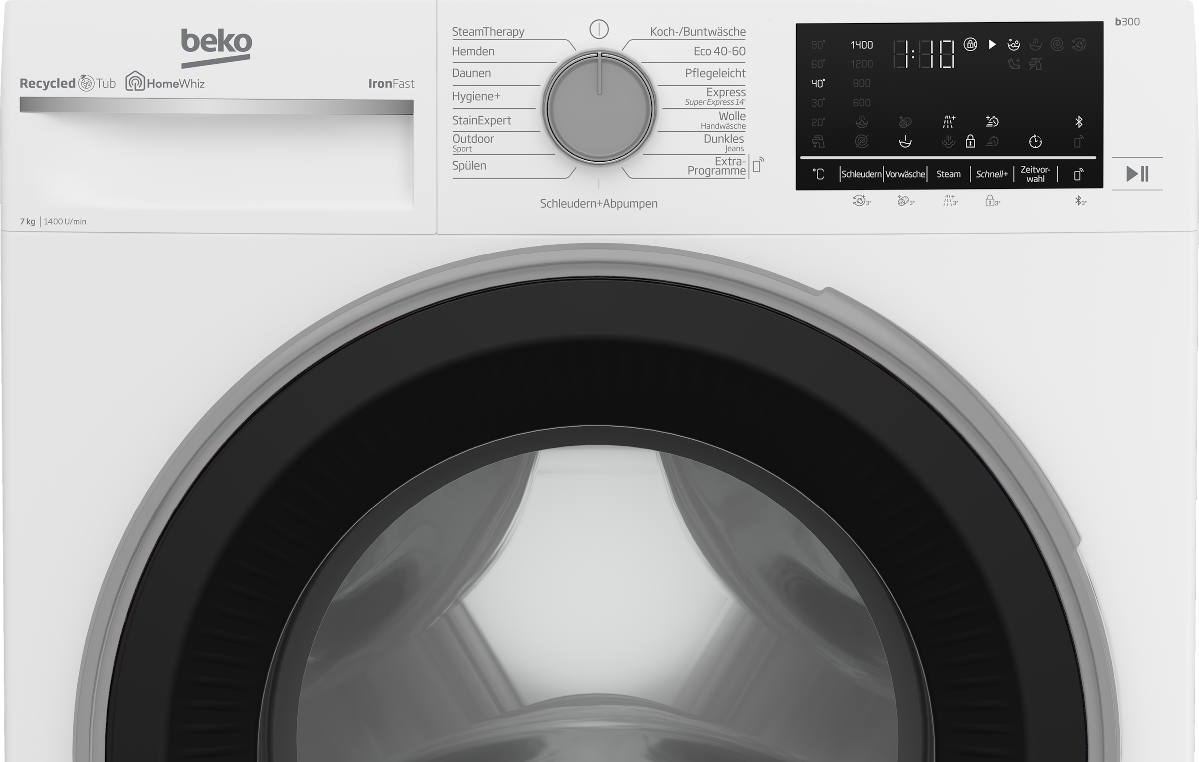 BEKO Waschmaschine »B3WFU57413W1«, 7 kg, 1400 U/min, Vollelektronik