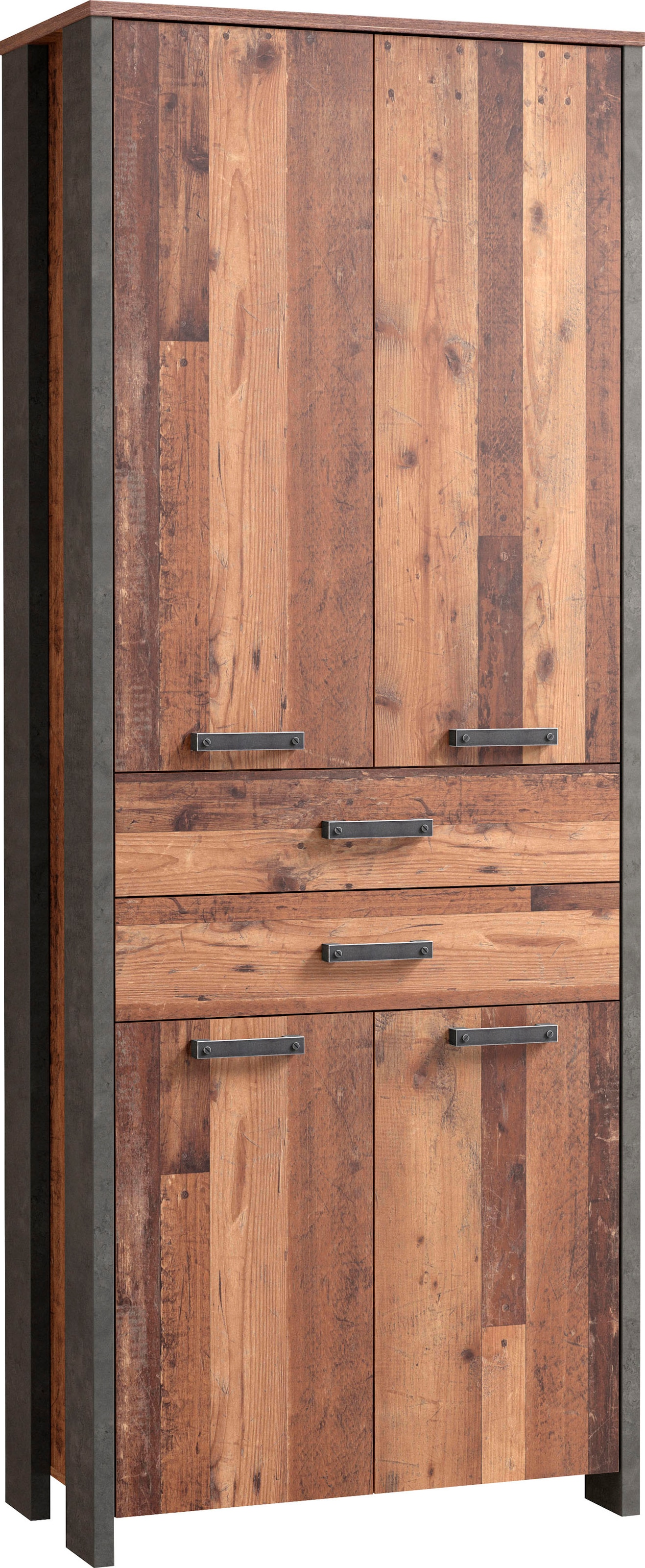 FORTE Aktenschrank »Clif«, Mehrzweckschrank im Industriestil, Breite 86 cm x Höhe 220 cm