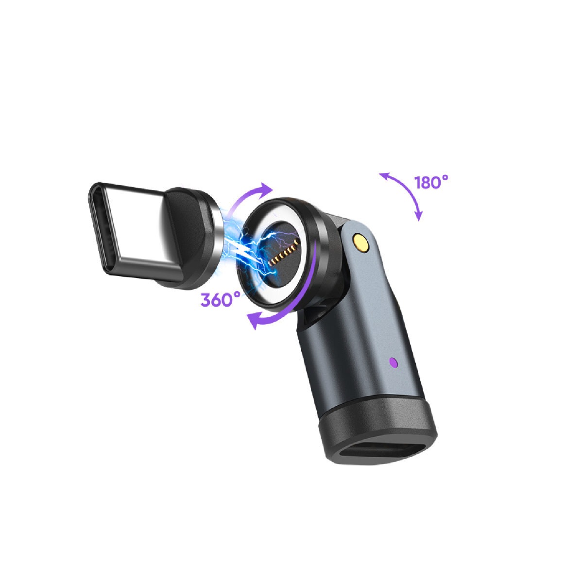 4smarts USB-Kabel »USB-C 540° Magnetkabel-Set GravityCord 240W«, USB Typ C, 180 cm