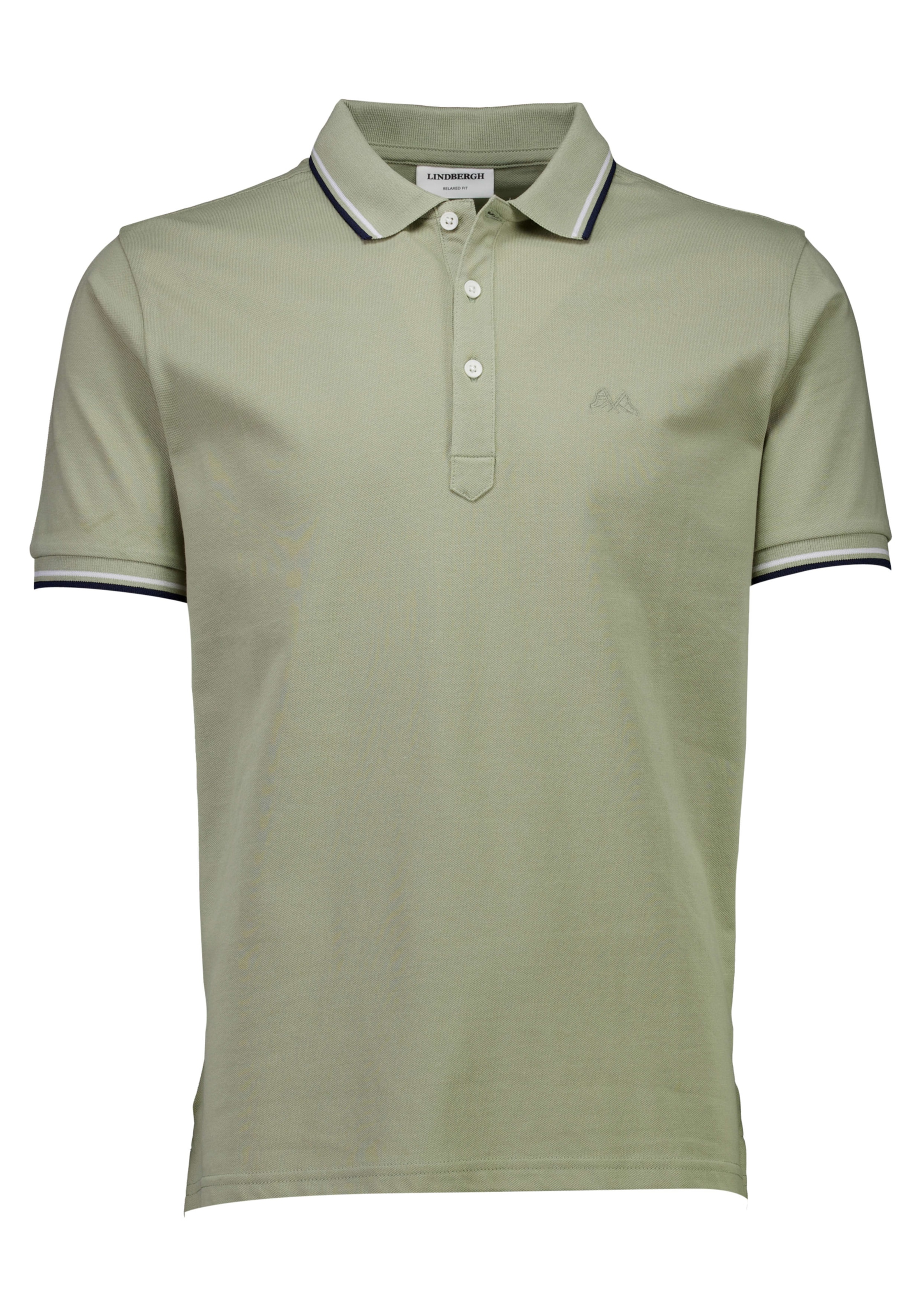 LINDBERGH Poloshirt mit Logo-Stickerei und abgesetzten Bündchen