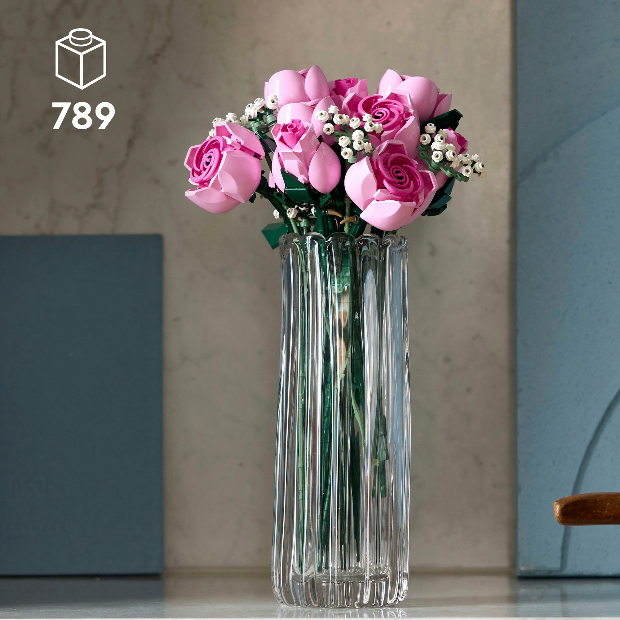 LEGO® Konstruktionsspielsteine »Rosa Rosenstrauß (10374), LEGO Botanicals« Blumen, Made in Europe