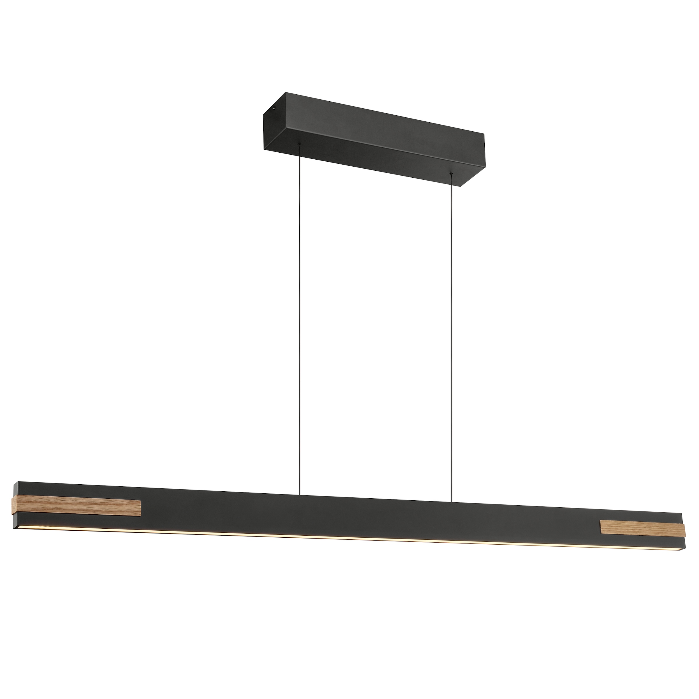 lumiCouture LED Pendelleuchte »Streamline« LED-Modul 1 Stk. Warmweiß 130 x 2 x 150 cm, 3700 lm 2700 K, Aluminium/Holz, schwarz braun