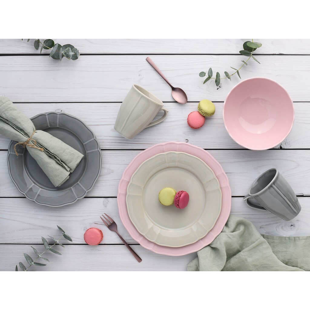 CreaTable Kombiservice »Geschirr-Set Flora colors«, (Set, 16 tlg., Kaffeeservice und Tafelservice im Set, für 4 Personen)