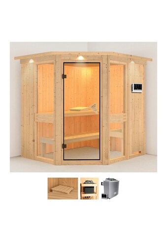 Karibu Sauna »Aline 1«, (Set), 9-kW-Bio-Ofen mit externer Steuerung kaufen
