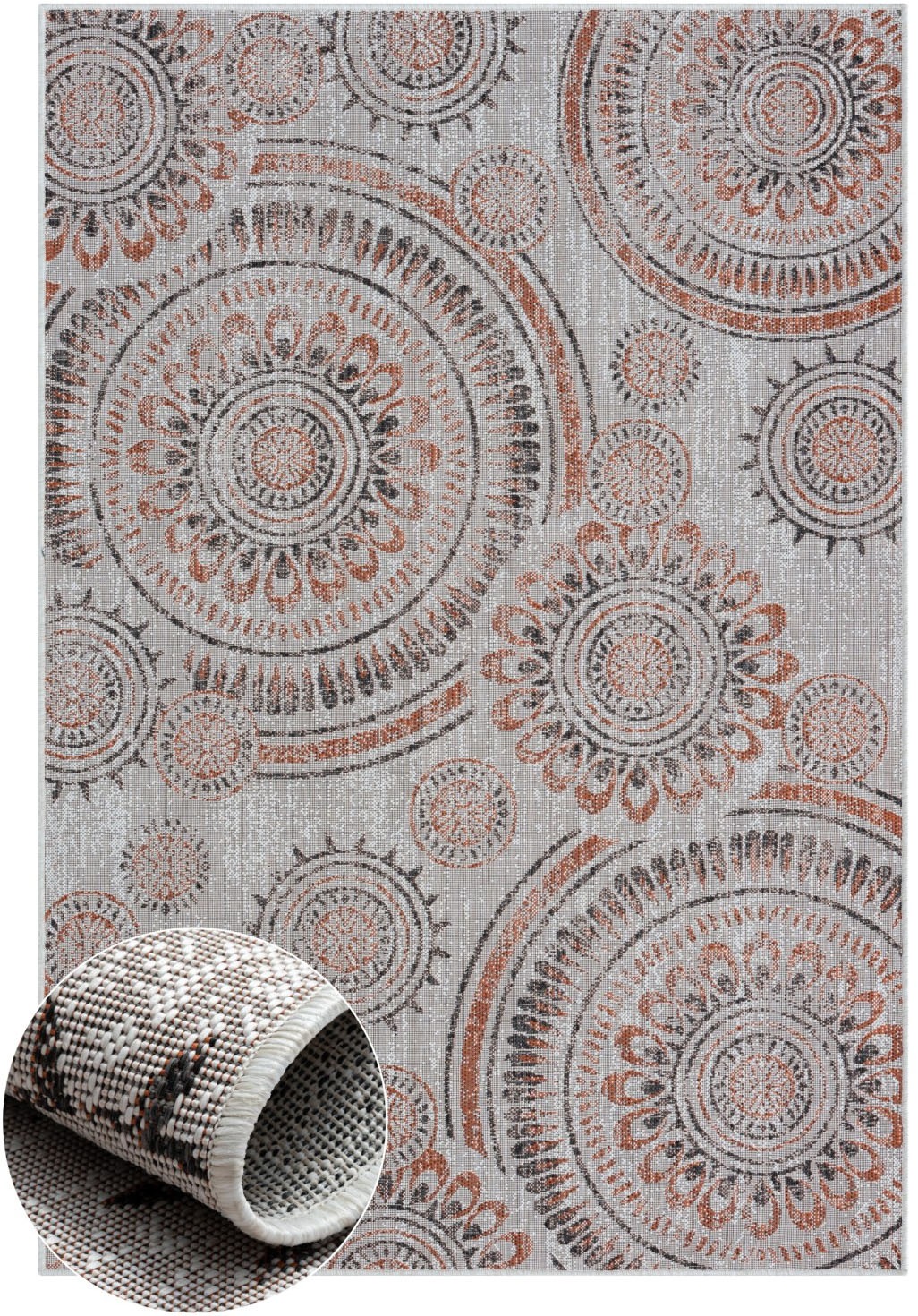 Myflair Möbel & Accessoires Teppich »Sonic Lagerräumung«, rechteckig, 6 mm Höhe, Ethno Design, Kreise, Outdoor geeignet, Balkon, Terrasse