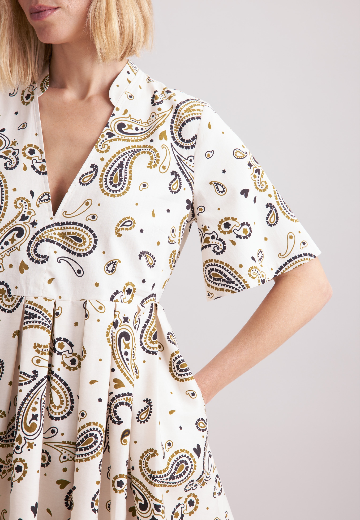 seidensticker Sommerkleid, V-Neck Paisley
