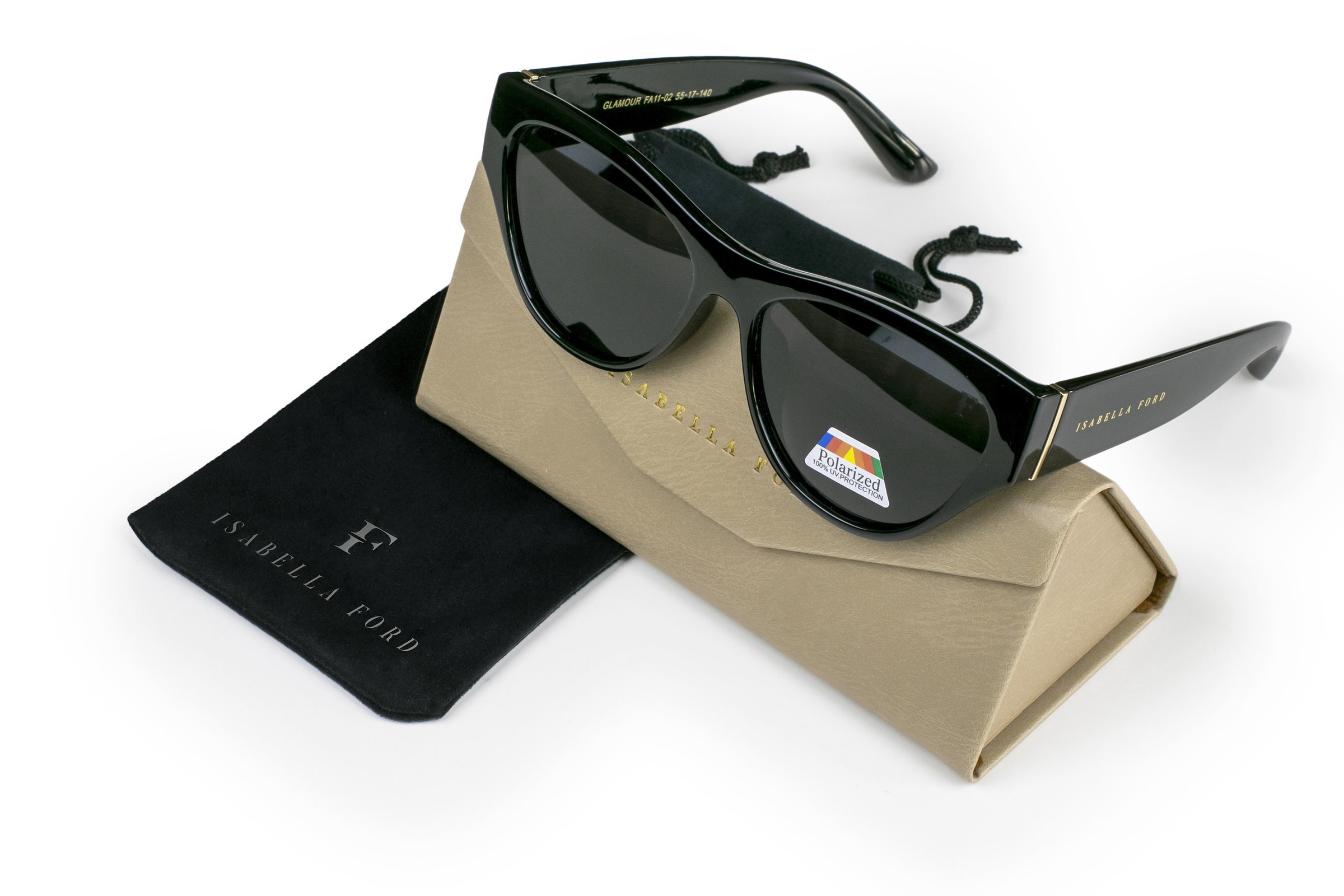 ISABELLA FORD Sonnenbrille »FA11-02« Glas 0,74 mm, polarisierte Gläser, UV400, CAT3.0