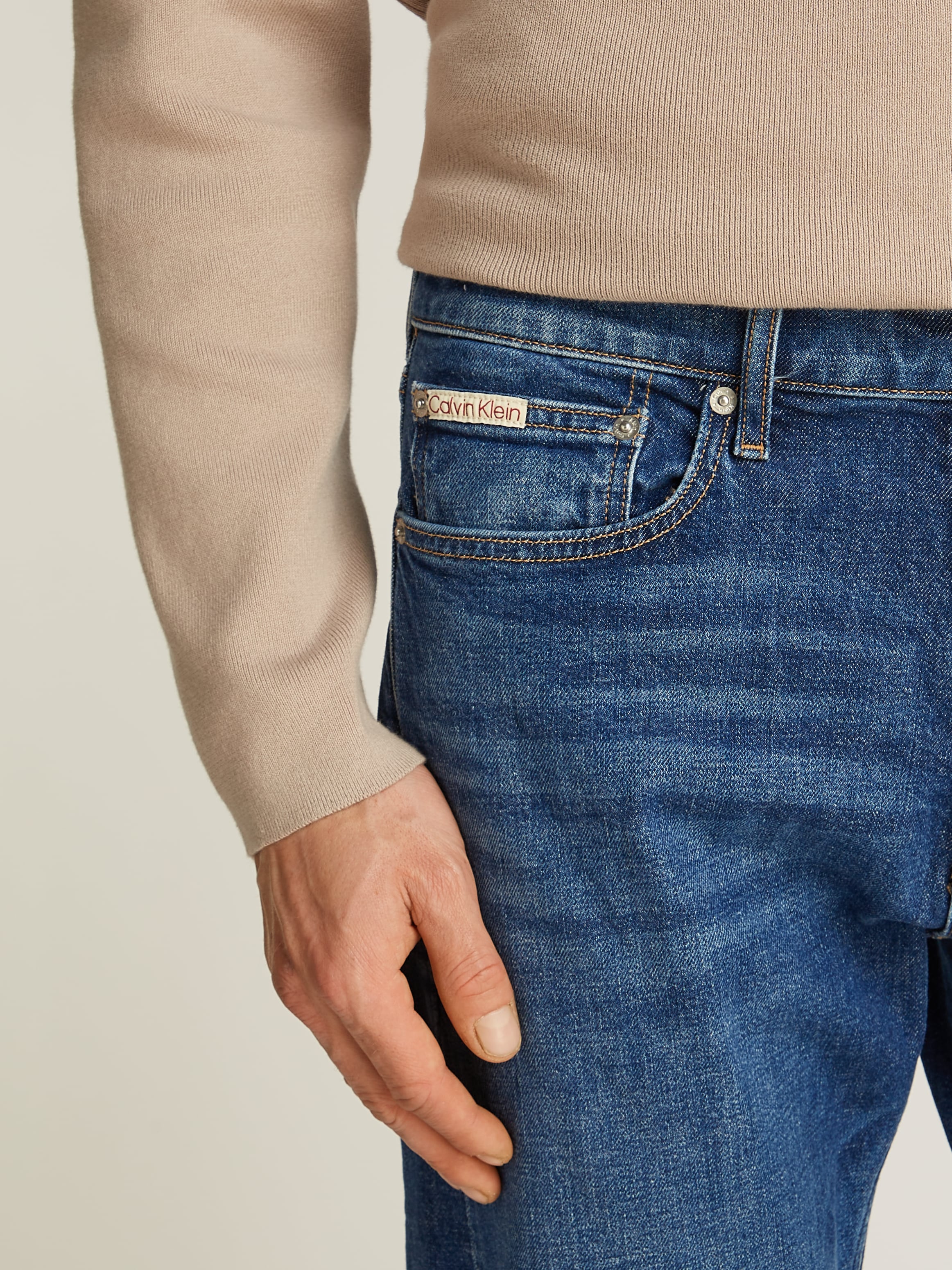 Calvin Klein Jeans Straight-Jeans »STANDARD STRAIGHT«, Coinpocket, Logostickerei