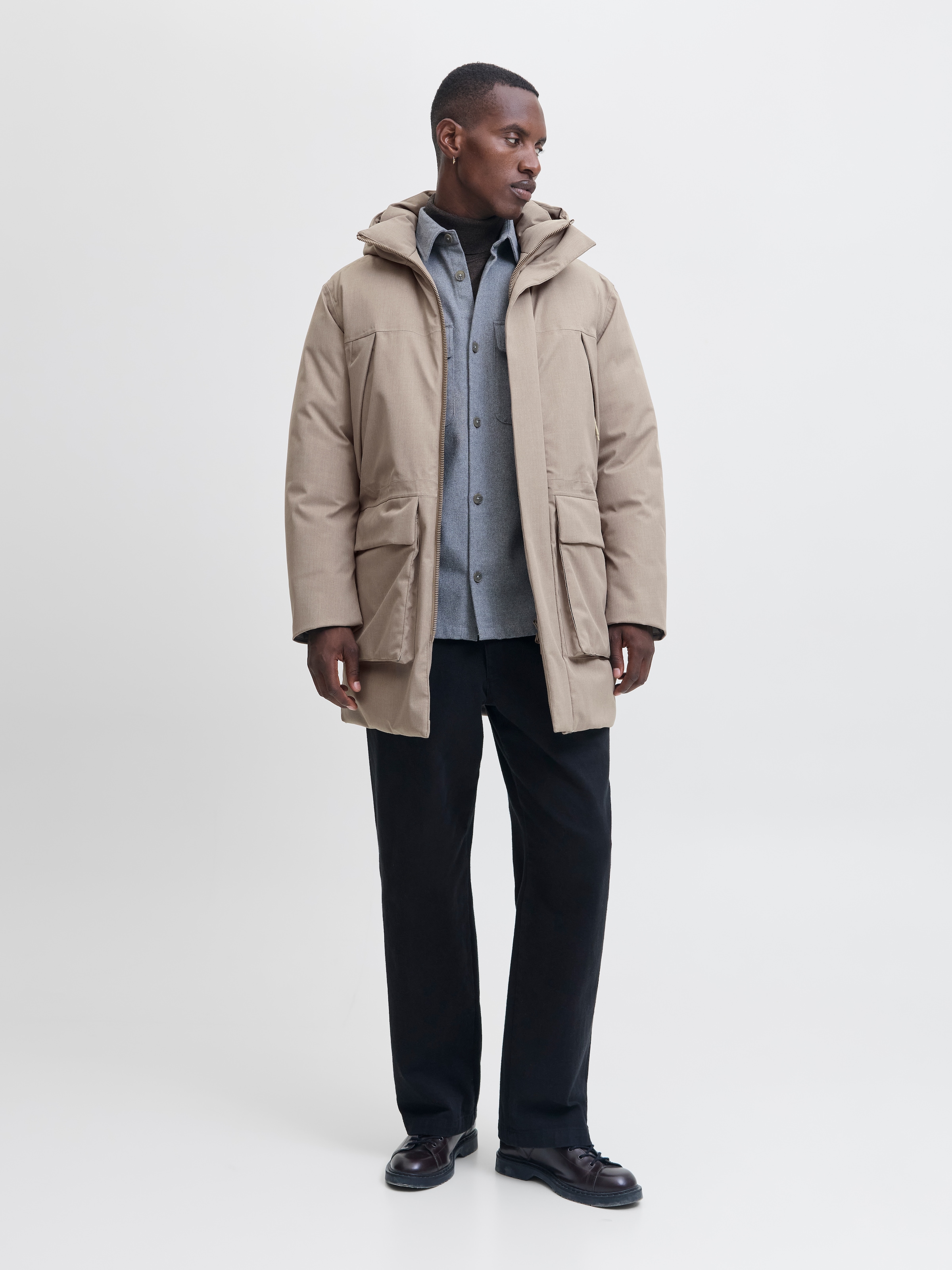 Jack & Jones Parka »JPRCCMOON MELANGE PARKA LN« mit Kapuze