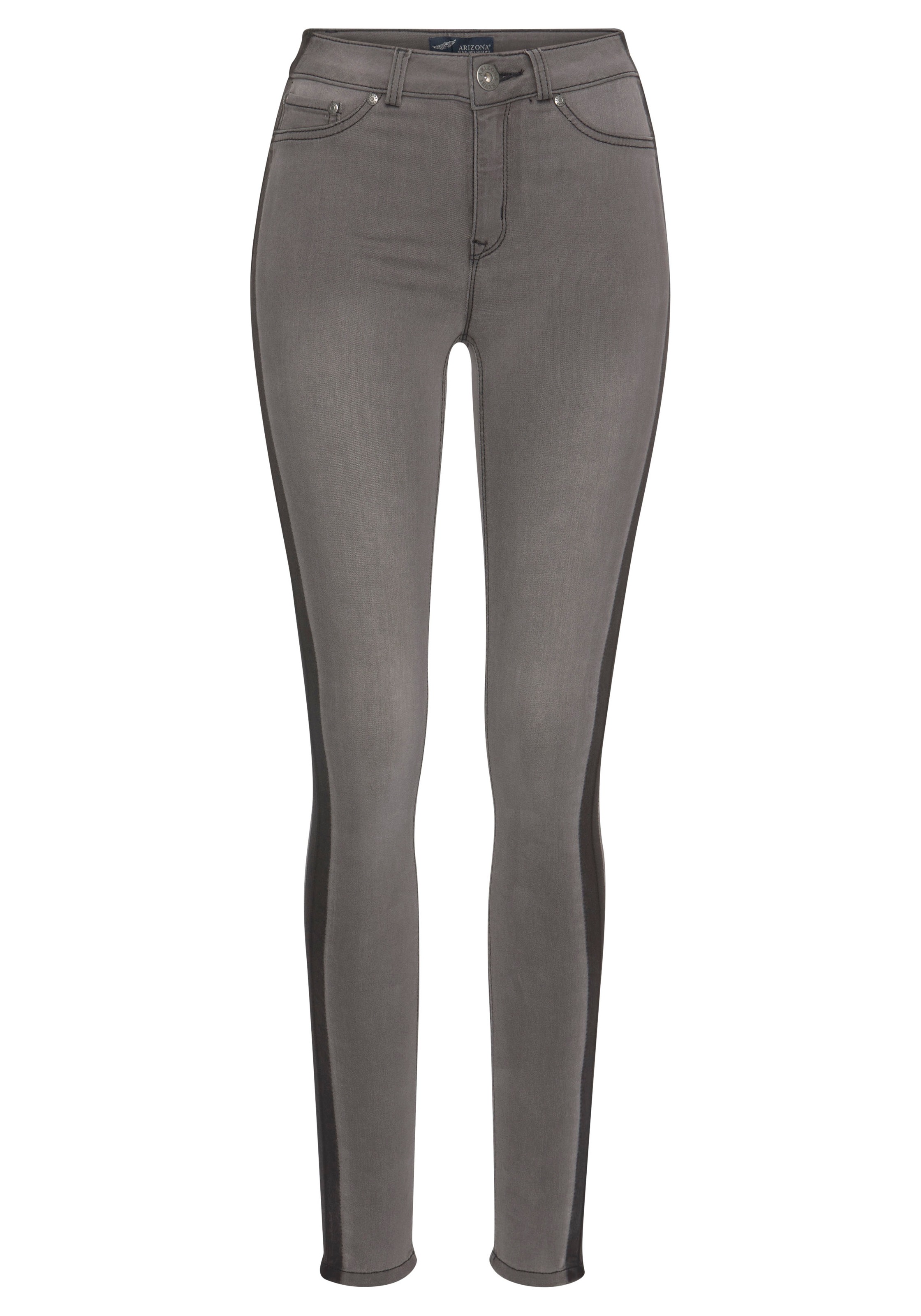 Arizona Skinny-fit-Jeans »Ultra Stretch«, High Waist mit seitlichem Streifen