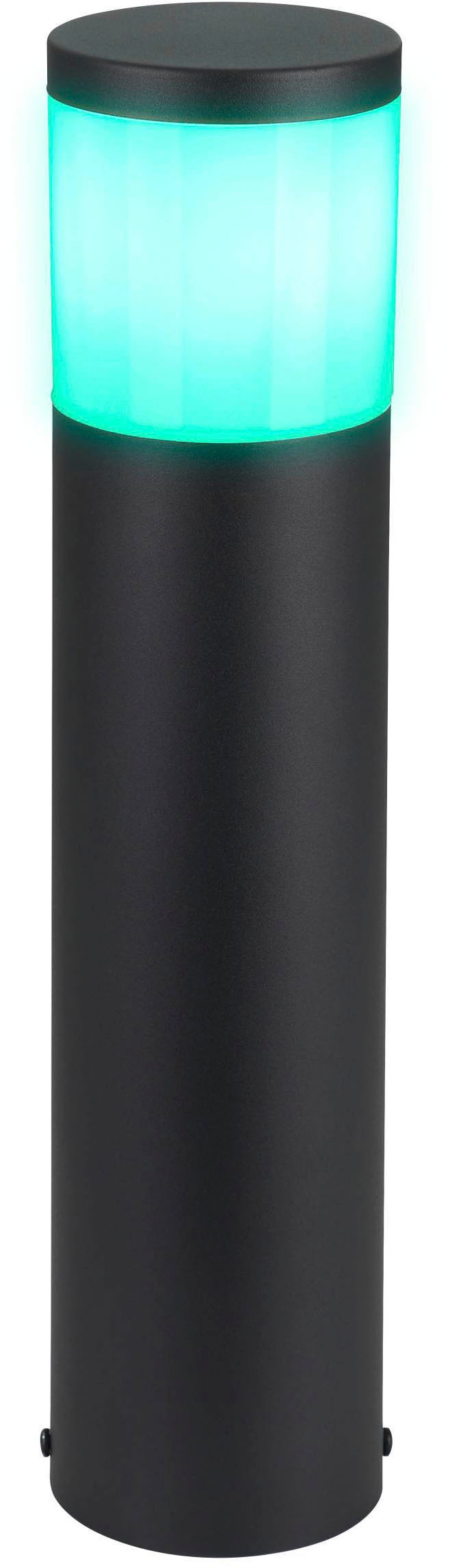EGLO Stehlampe »BASALGO-Z Stehleuchte, Außenbeleuchtung, schwarz, IP44, ZigBee 3.0«, Leuchtmittel E27 | Leuchtmittel wechselbar-ohne Leuchtmittel, App / Sprachsteuerung Alexa, ‎‎112x110x470cm, exkl. Fernbedienung