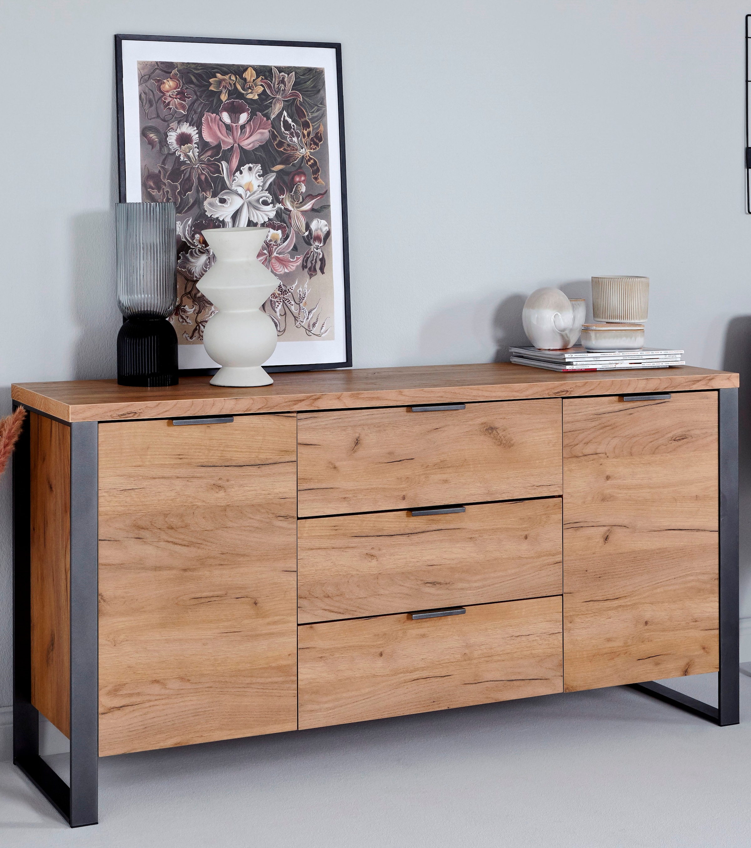 Jahnke Sideboard »LOOP SB 150«, (1 St.), mit 2 Türen + 3 Schubladen, Breite ca. 150 cm