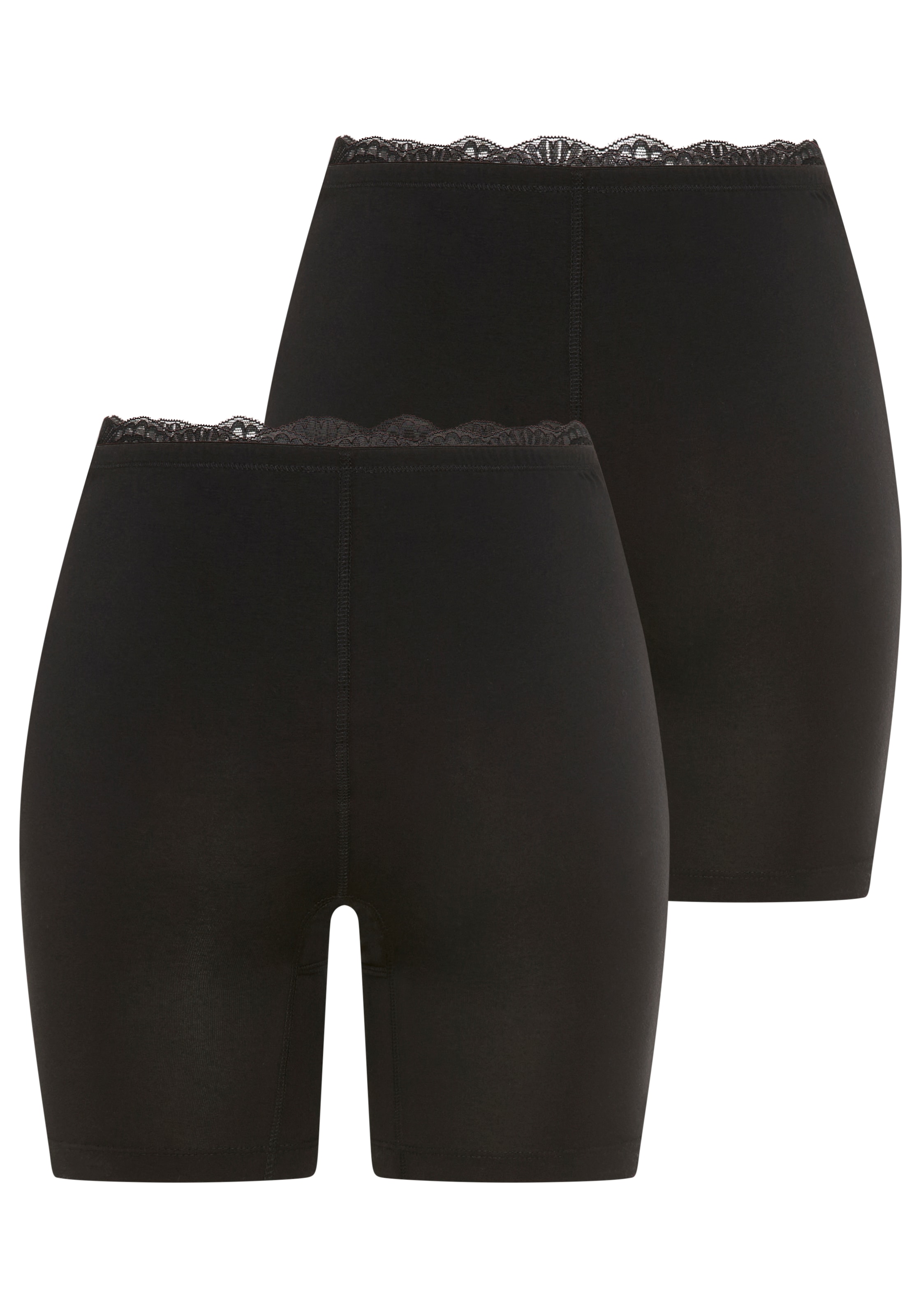 YSABEL MORA Lange Unterhose »BASIC COLLECTION COTTON WITH LACE« 2er Pack,  angenehm weich, Passform gegen Reibung