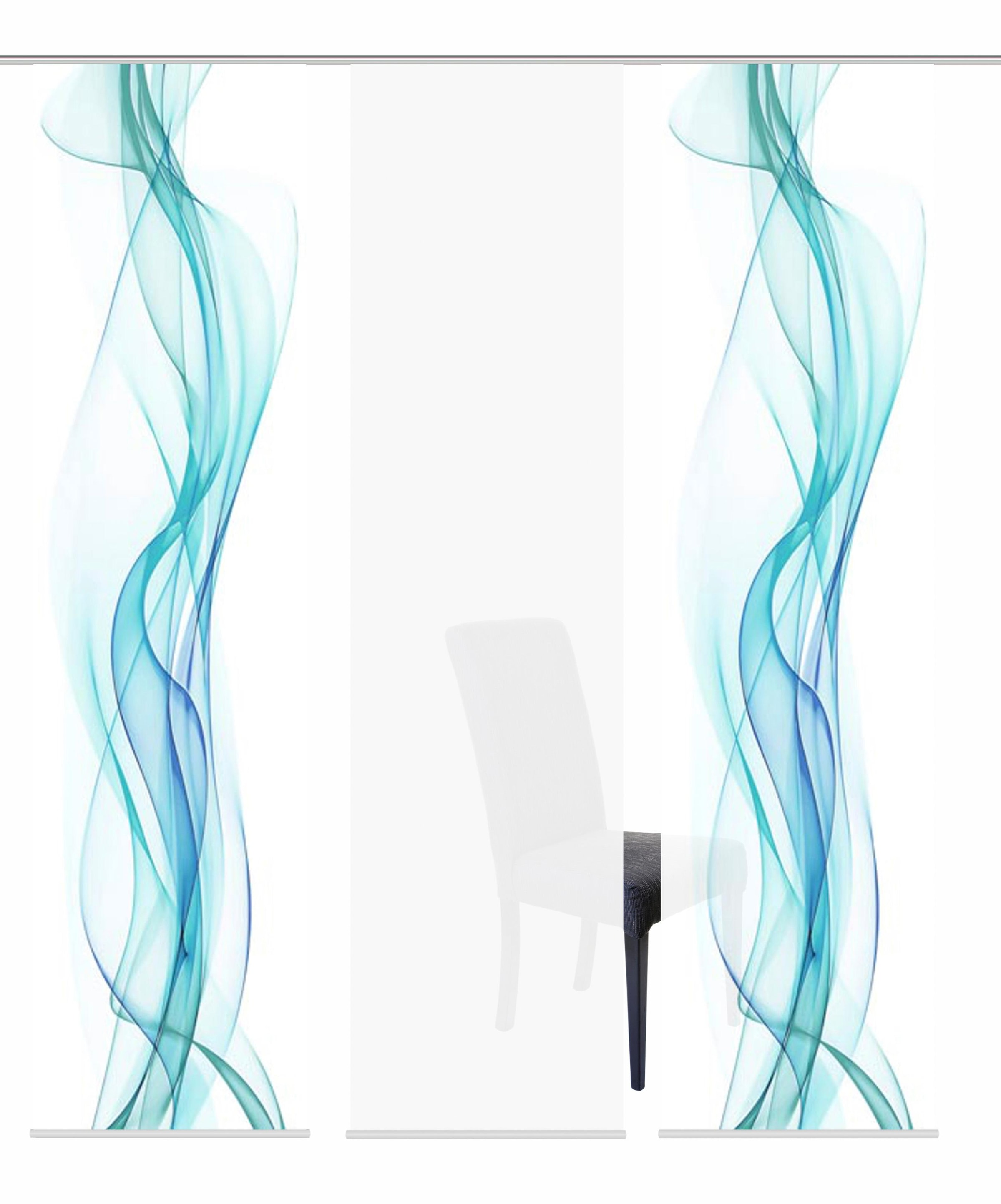 HOME WOHNIDEEN Schiebegardine »3ER SET HAZE« Paneelwagen 3 Stk. tlg. HxB: 245x60, Schiebevorhang 3er Set Digitaldruck