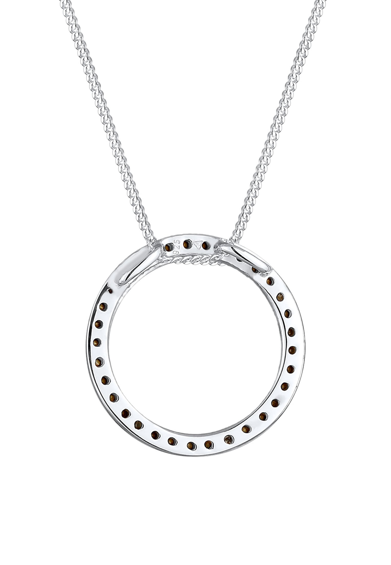 Elli Silberkette »Halskette Kreis Kristalle 925 Silber«