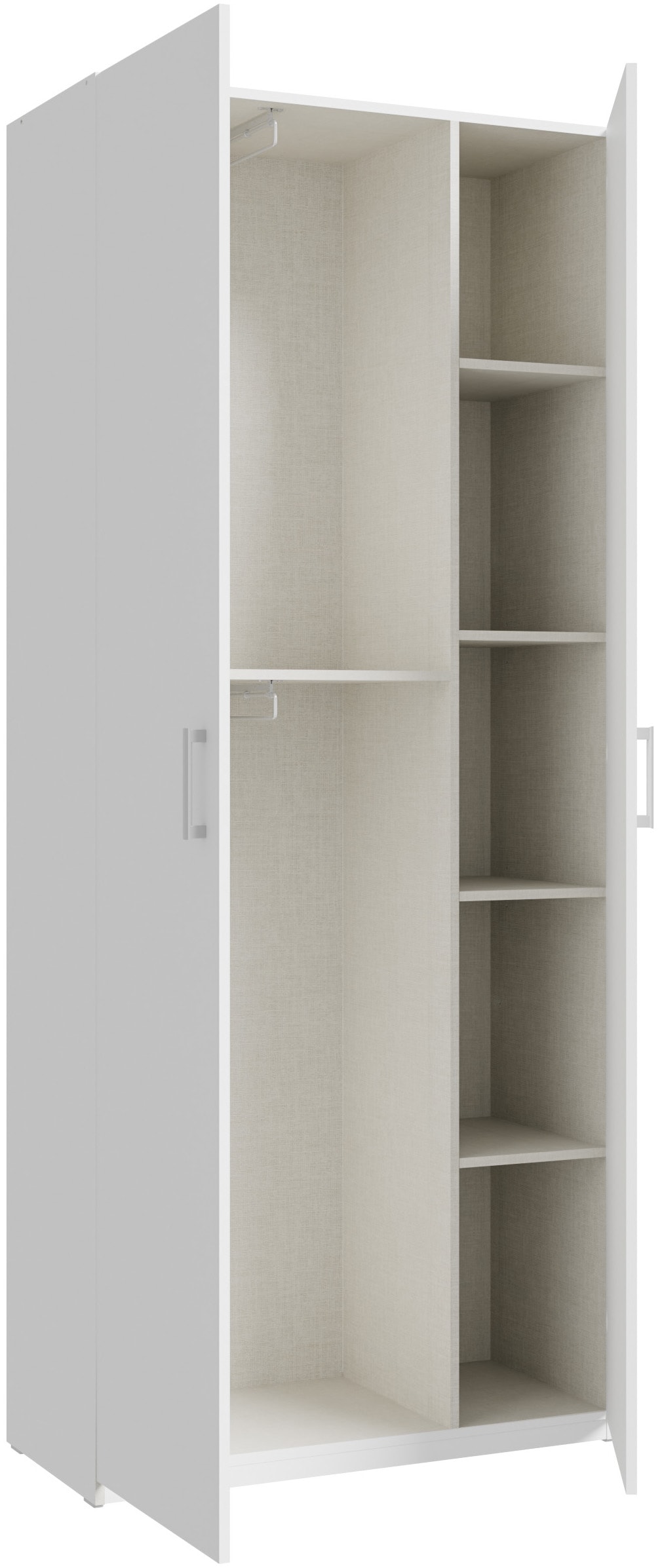 FORTE Kleiderschrank B/H/T 88,9/210,5/42 cm, stehende Montage