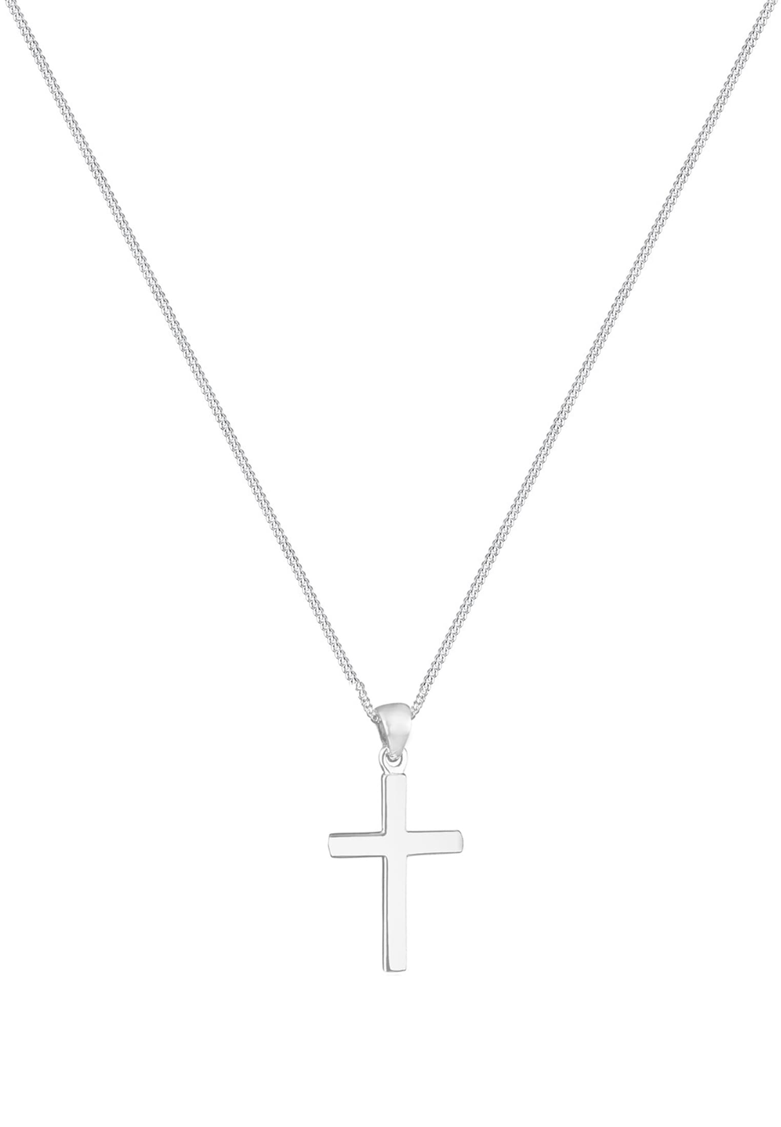 Elli Kette mit Anhänger »Halskette Kreuz Symbol Kommunion Konfirmation 925 Silber«