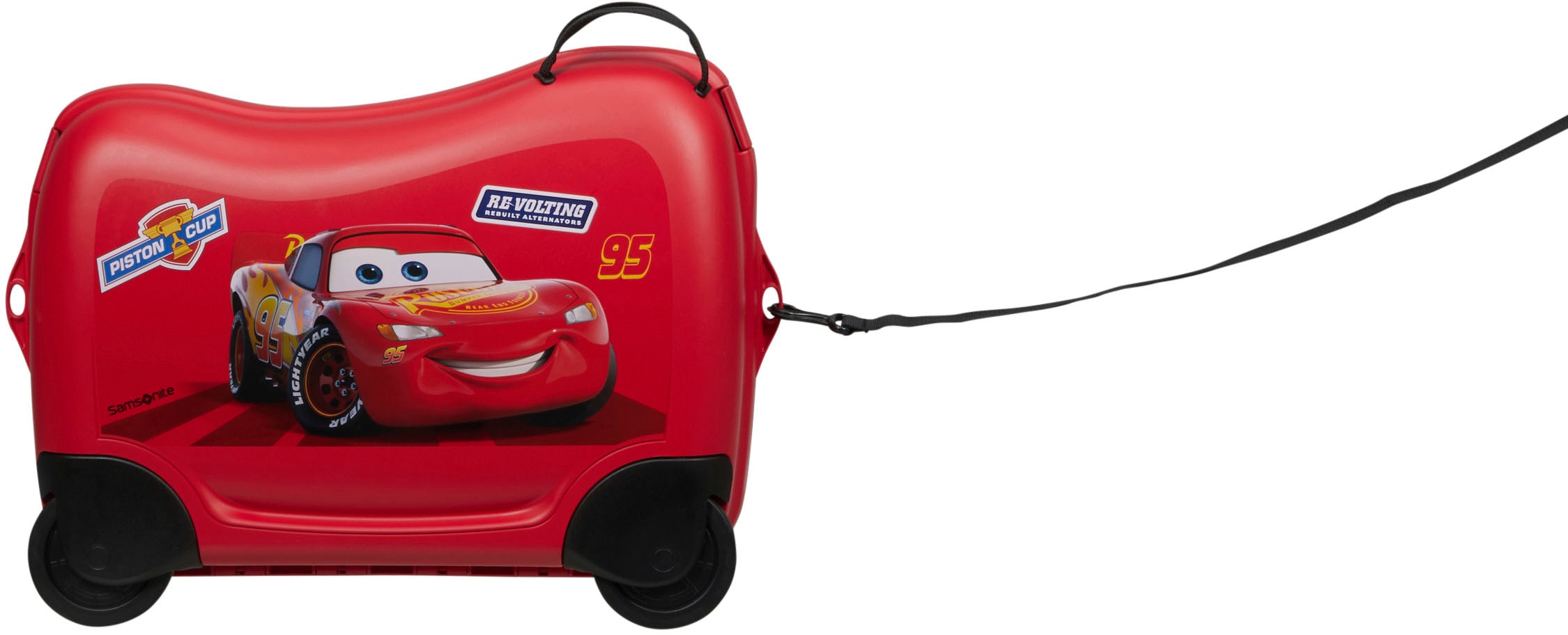 Samsonite Kinderkoffer »Dream2Go Ride-on Trolley, Disney Cars«, 4 Rollen, Kinderreisekoffer Handgepäck zum sitzen und ziehen