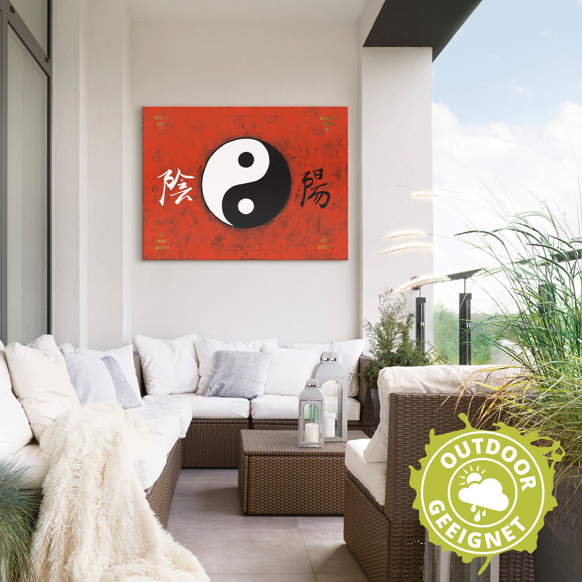 Artland Wandbild Zeichen, Poster »Yin als Alubild, oder St.), Yang«, bequem versch. & (1 bestellen Wandaufkleber Leinwandbild, Größen in