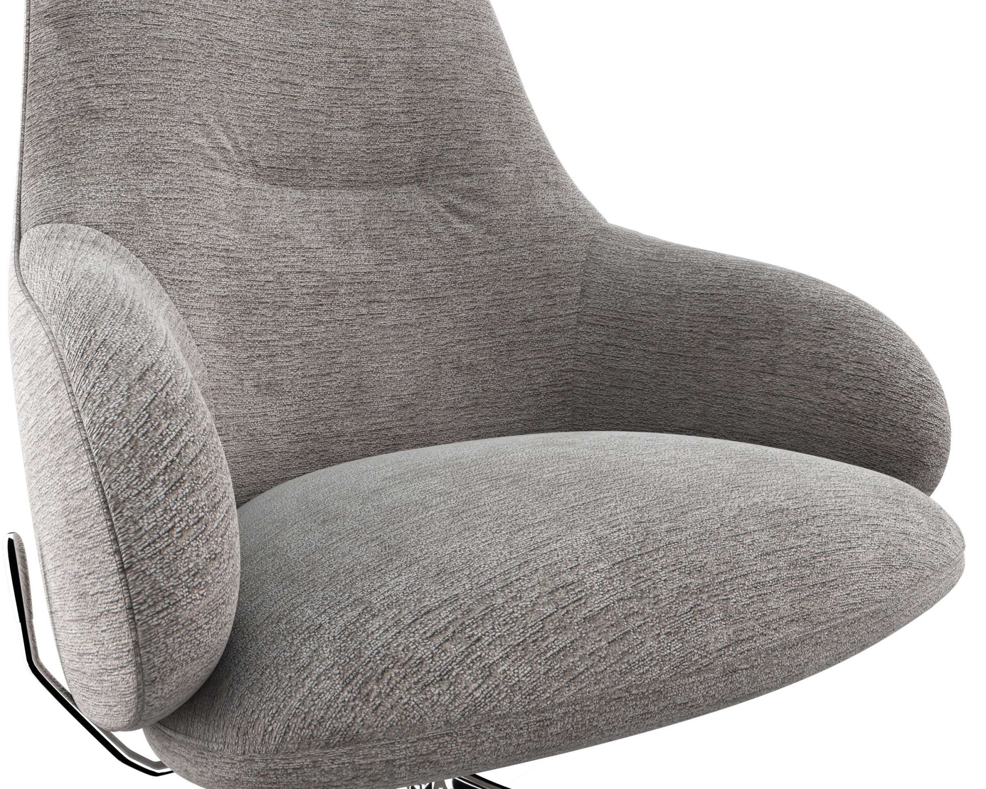 FLEXLUX Drehsessel »Falcone, TV-Loungesessel, Fernsehsessel, Polstersessel,«, Liegefunktion, drehbar, Fuß Alu