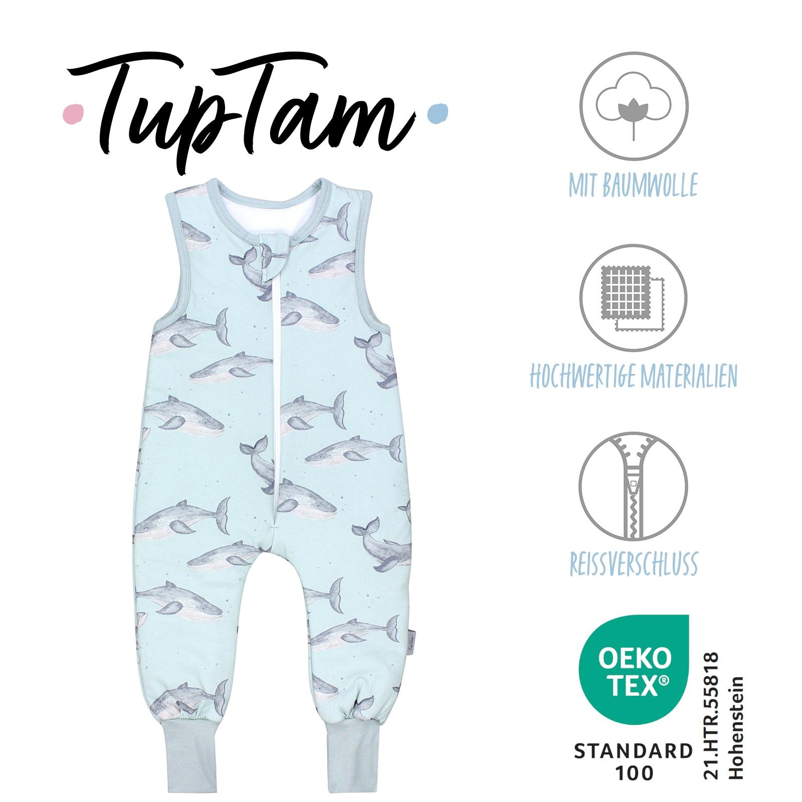 TupTam Babyschlafsack »Schlafsack mit Füßen Baby Ganzjahresschlafsack mit Beinen 2,5 Tog«