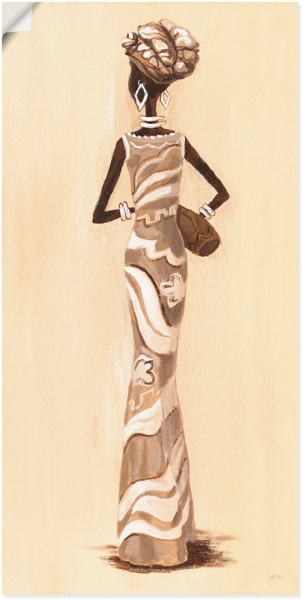 Artland Wandbild »Afrikanerin Wandaufkleber von St.), Leinwandbild, Bilder versch. kaufen Raten oder Frauen, Kehrseite«, Größen - als Alubild, auf in Poster (1