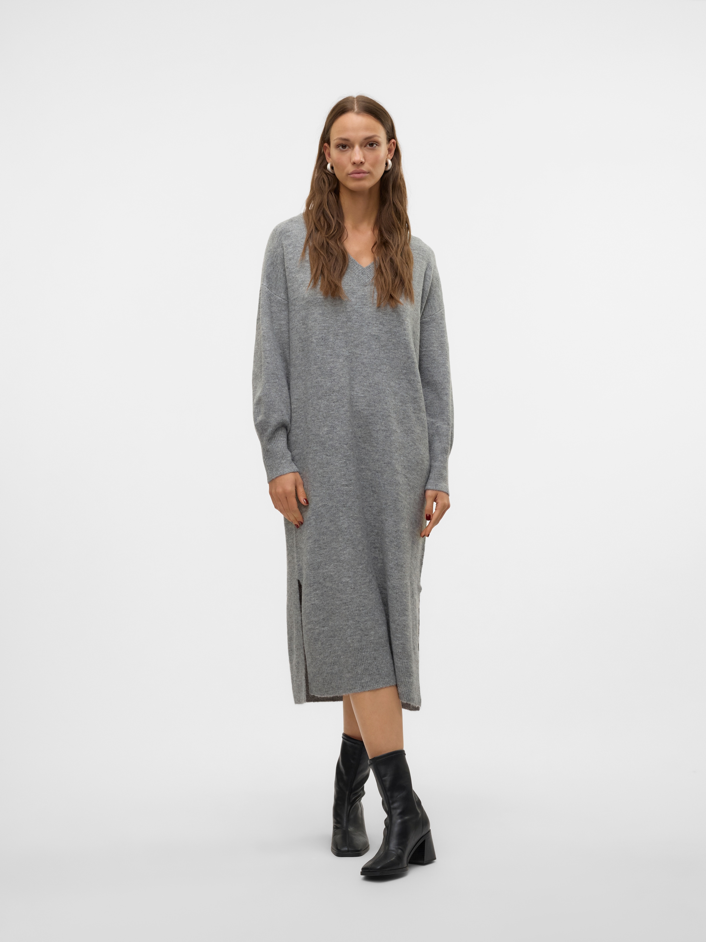 Vero Moda Strickkleid »VMJUPITER LS V-NECK CALF DRESS BF«