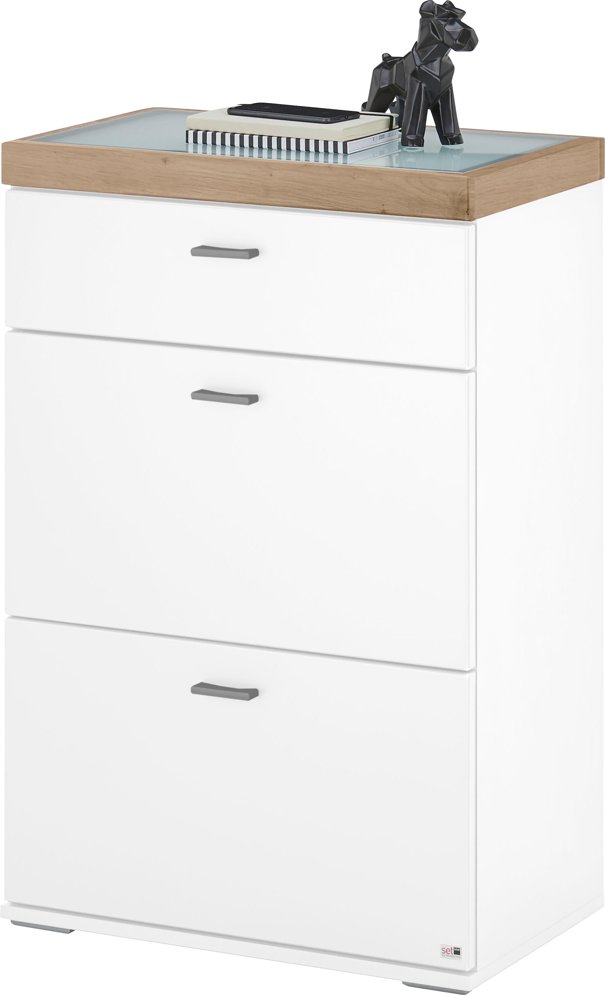 set one by Musterring Sideboard »Lancaster Dielen«, inklusive LED-Beleuchtung, in 2 Farben erhältlich, B 61 x H 104 cm