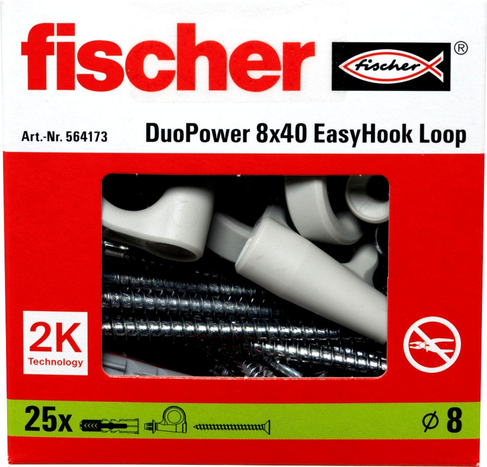 fischer Universaldübel »EasyHook Loop 8 DuoPower«, 25 St.