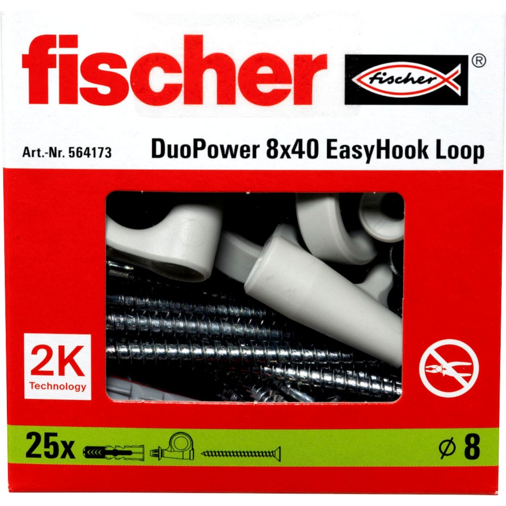fischer Universaldübel »EasyHook Loop 8 DuoPower«, 25 St.