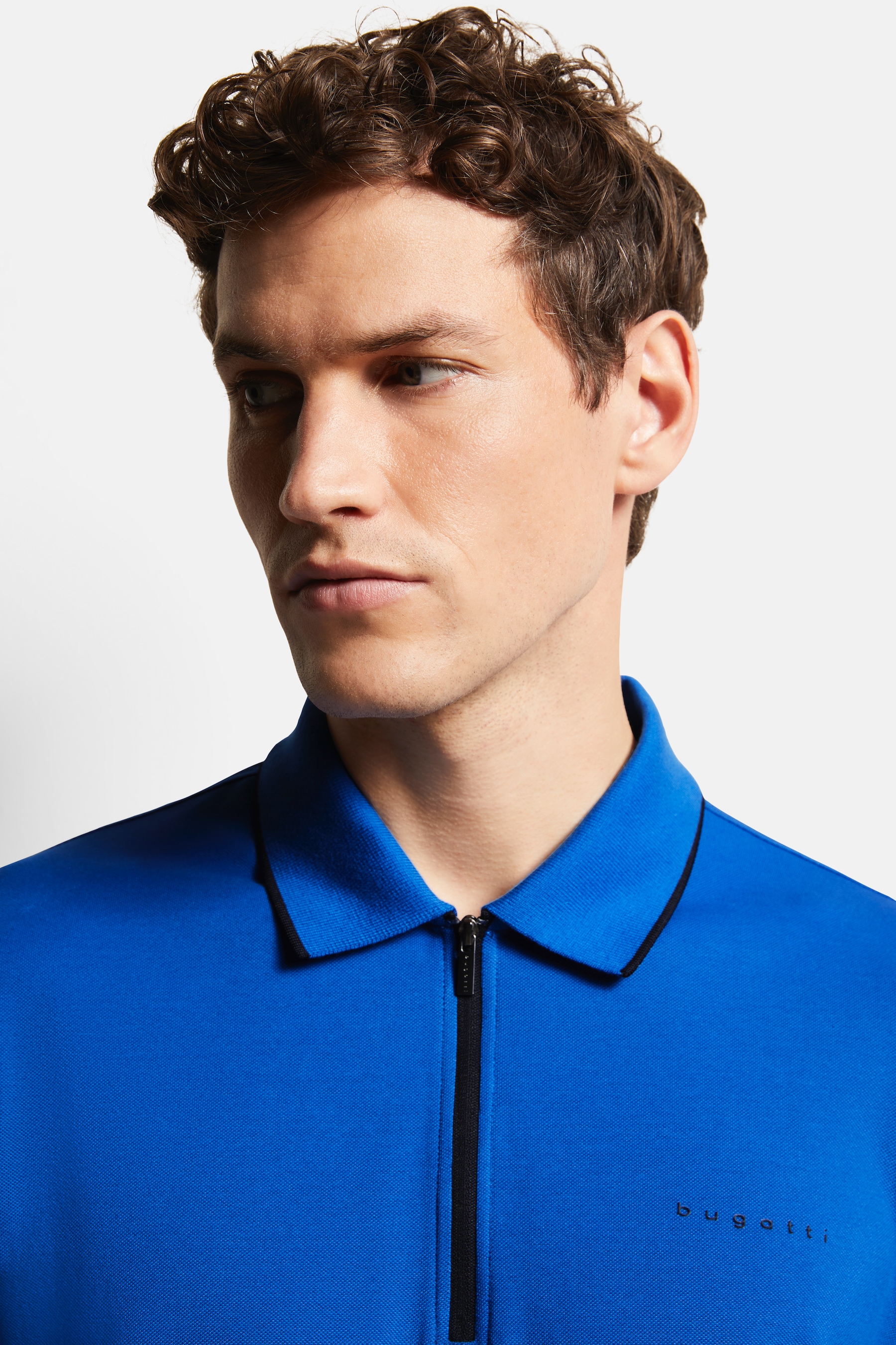 bugatti Poloshirt, mit Reißverschluss