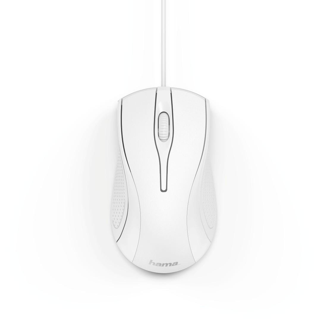 Hama Maus 3 mit Maus Optische Linkshänder, Farbe Kabel UNIVERSAL 3 kabelgebunden, Weiß, und XXL Office ➥ PC Tasten, für | Garantie Rechtshänder »Computermaus Maus«, Jahre